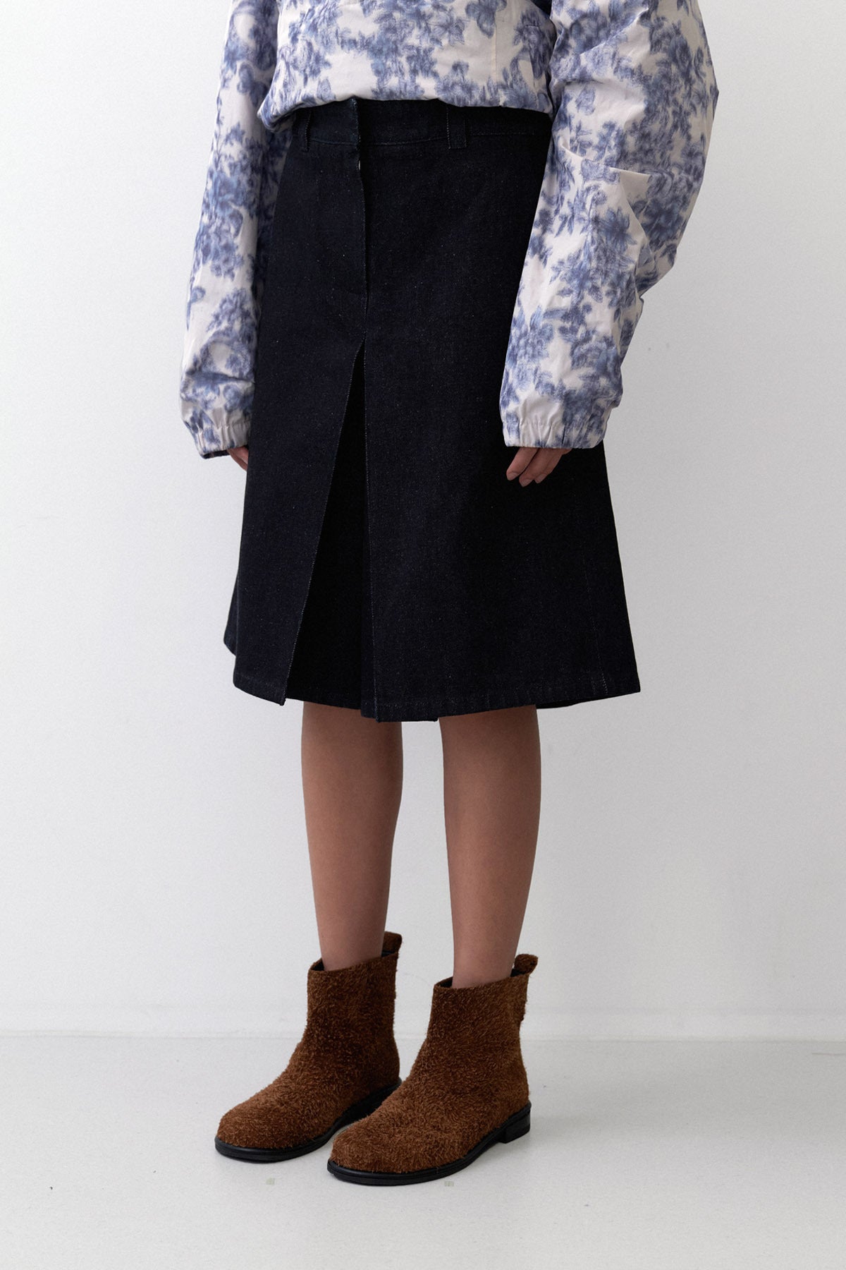 CENTER PLEATED PT - NAVY