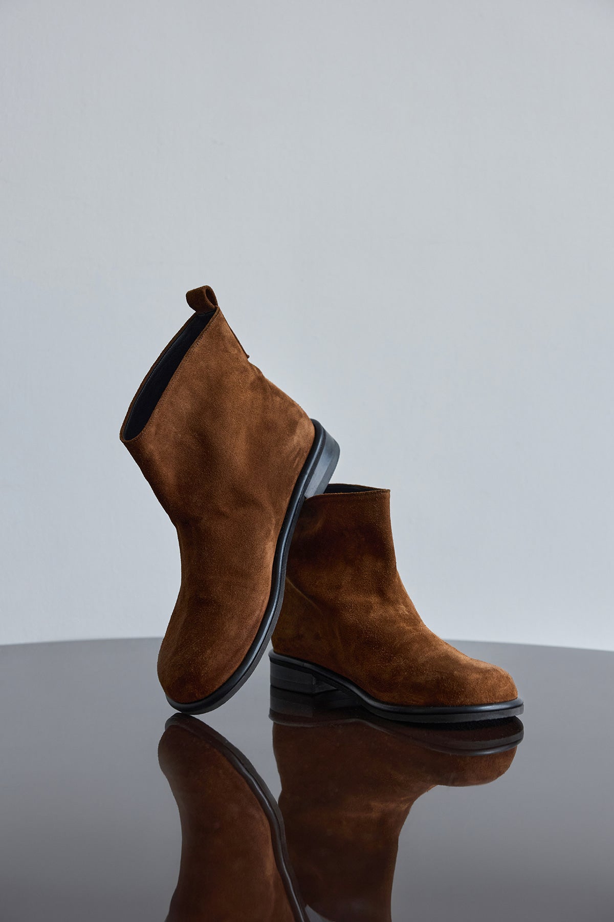 NOUVO ANKLE - SUEDE COGNAC