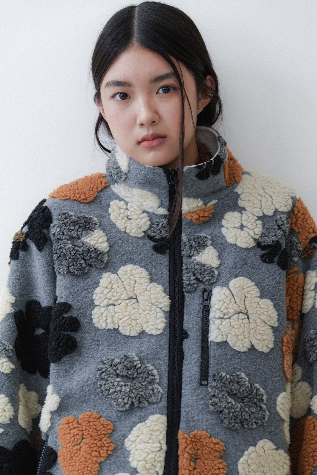 [RESTOCK] FLOWER FLEECE - GREY