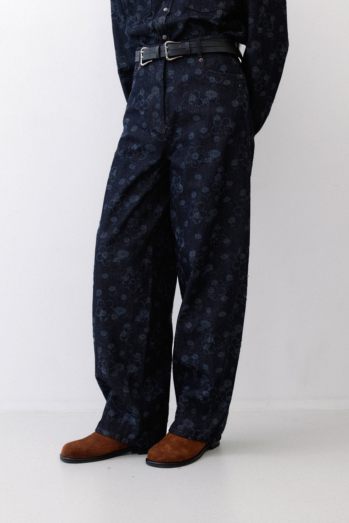 [RESTOCK - EARLY NOVEMBER DELIVERY] FLOWER DENIM - NAVY