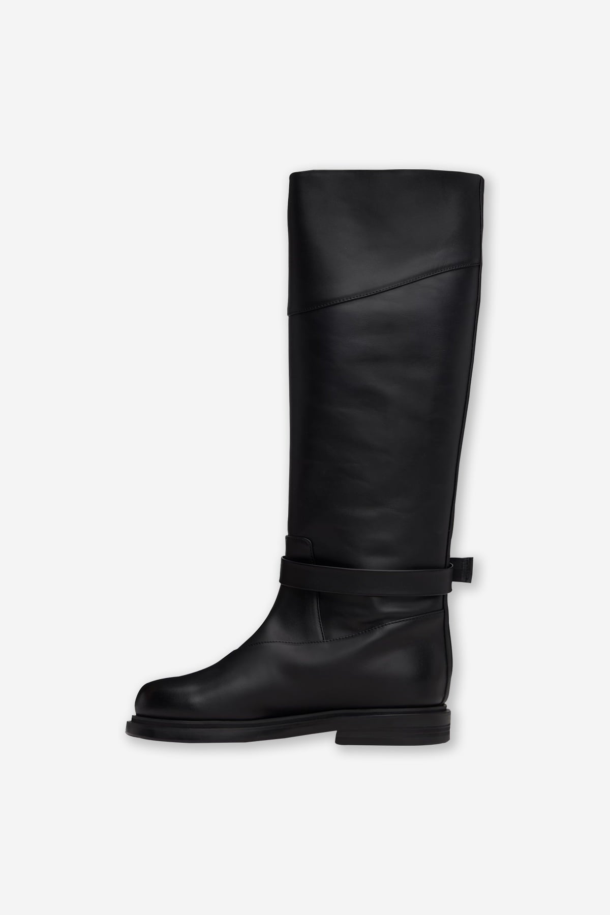 BELTED ANGT BOOTS LONG (2COLORS)