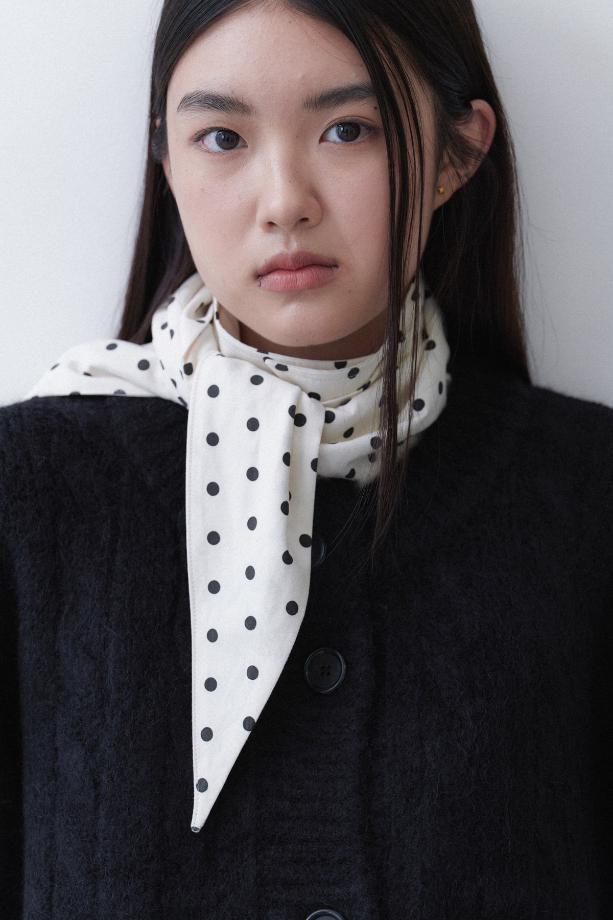 SCARF SHIRT - POLKA DOT
