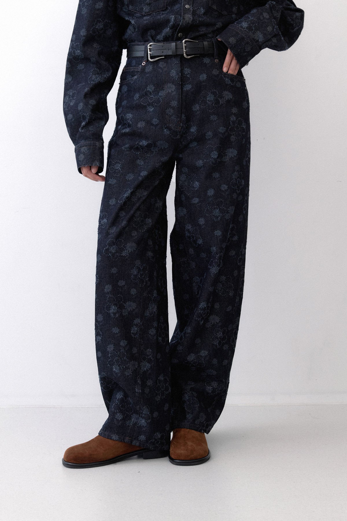 [RESTOCK - EARLY NOVEMBER DELIVERY] FLOWER DENIM - NAVY