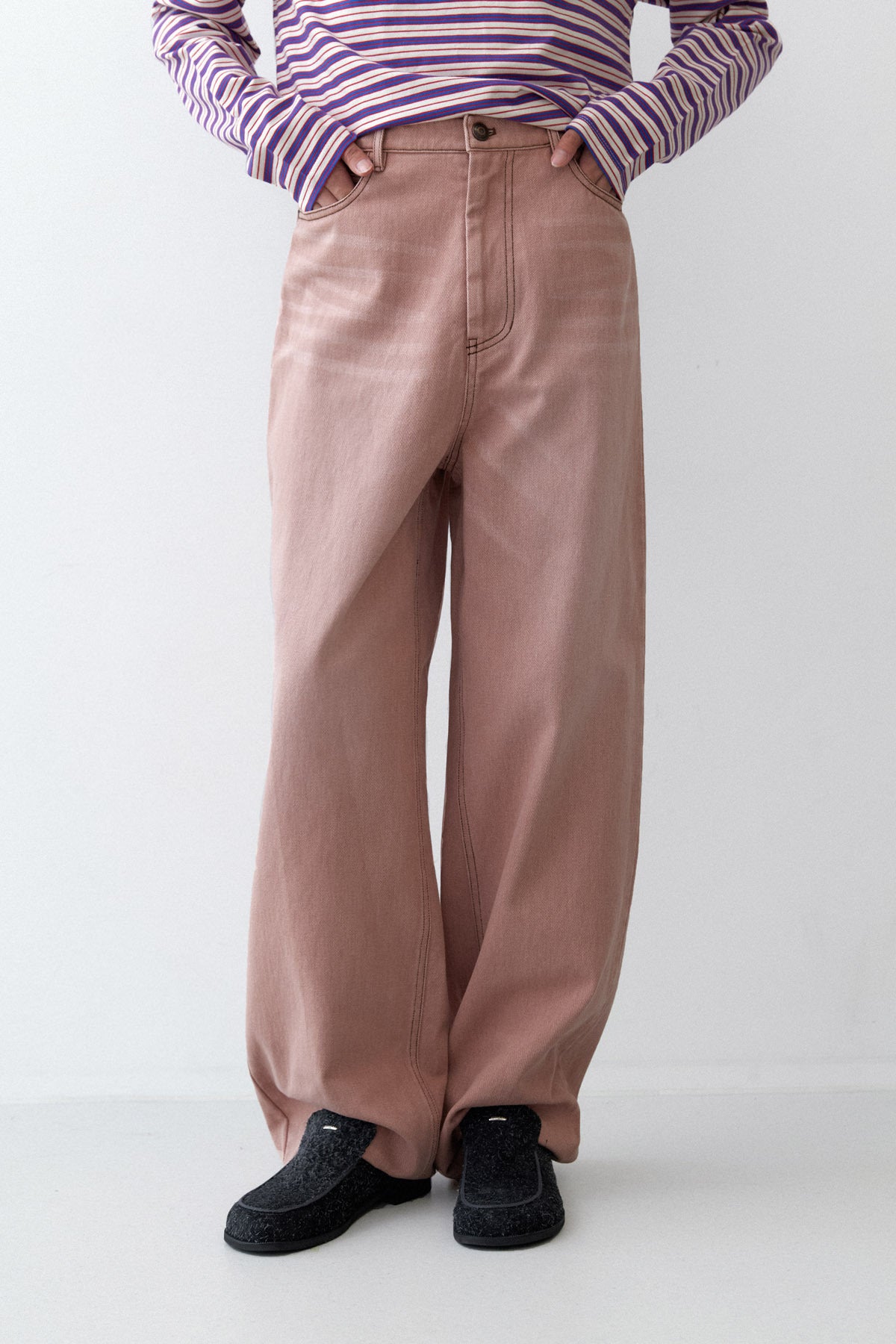 COLOR WASHED DENIM - PINK