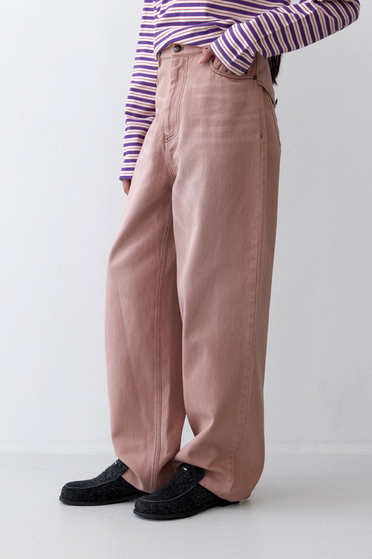 COLOR WASHED DENIM - PINK