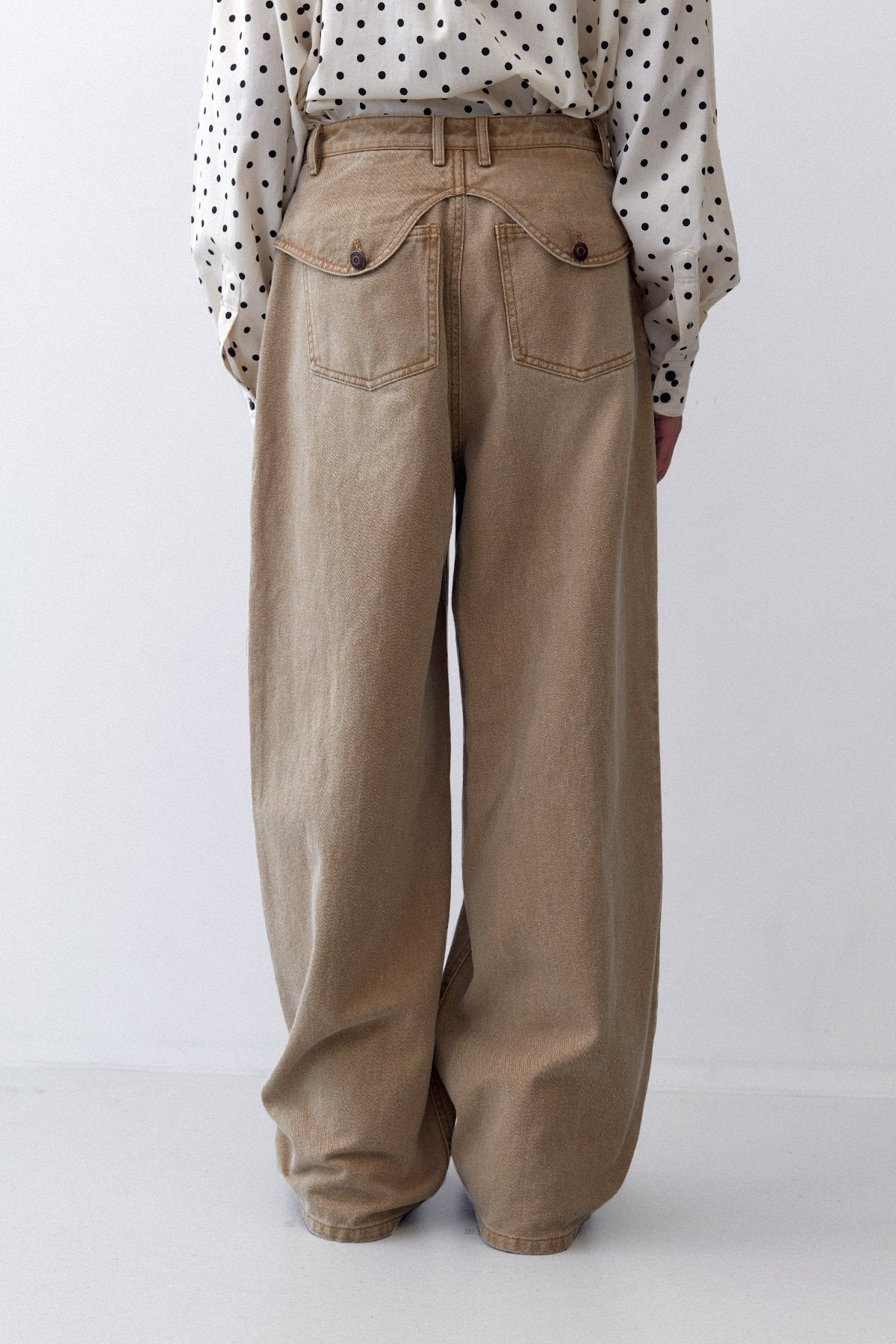 COLOR WASHED DENIM - COFFEE