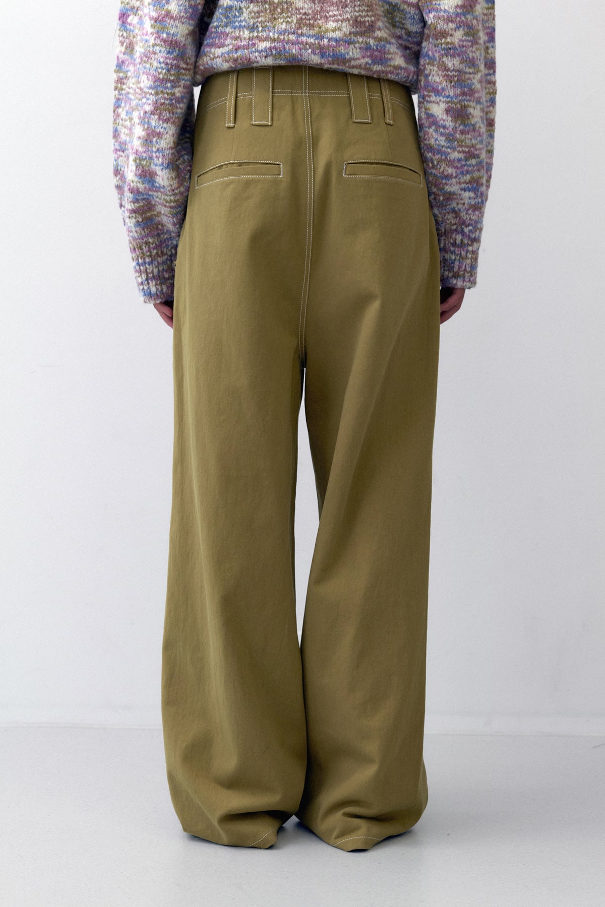 STITCHED DENIM - OLIVE