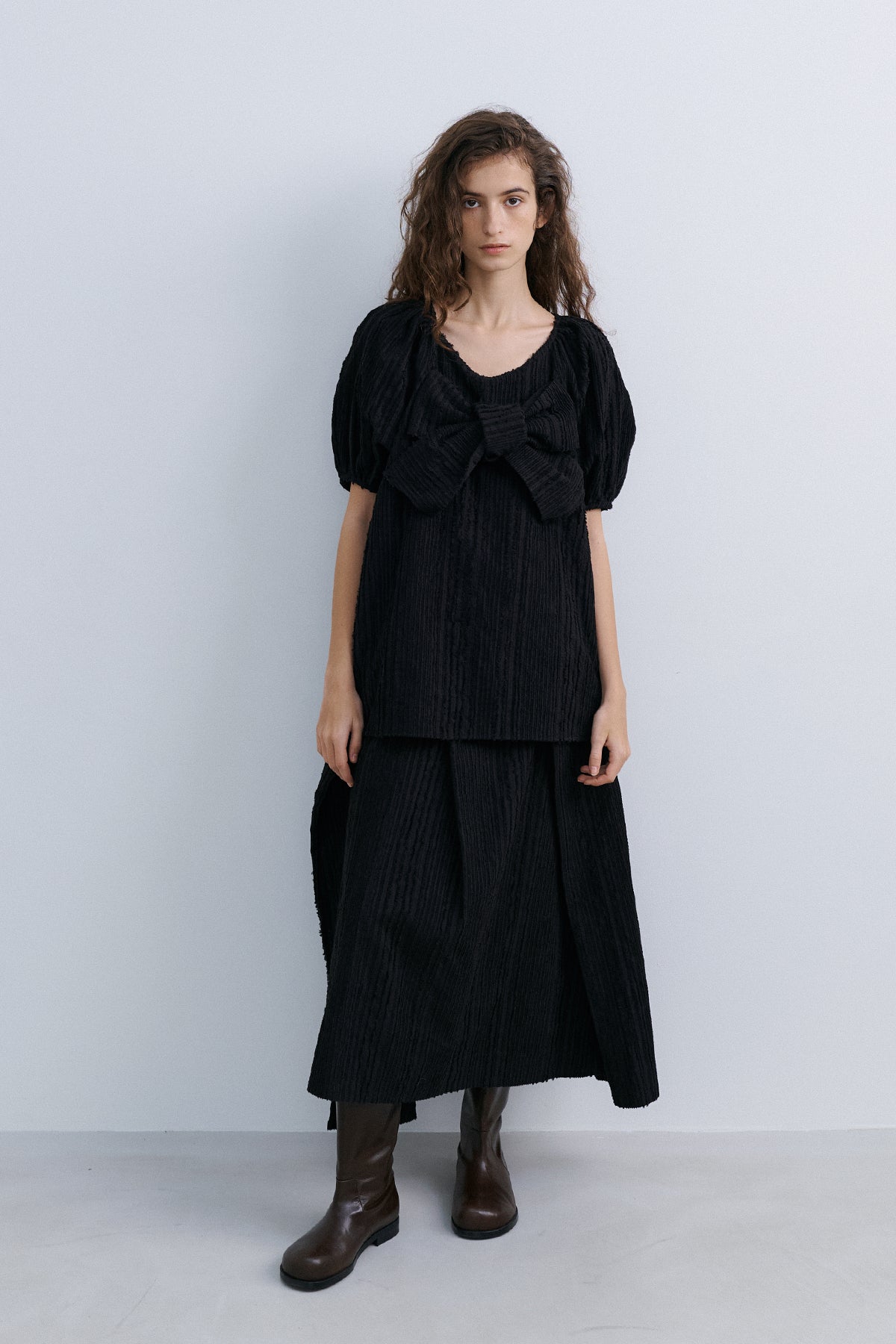 ORIGAMI WRAP SKIRT - BLACK