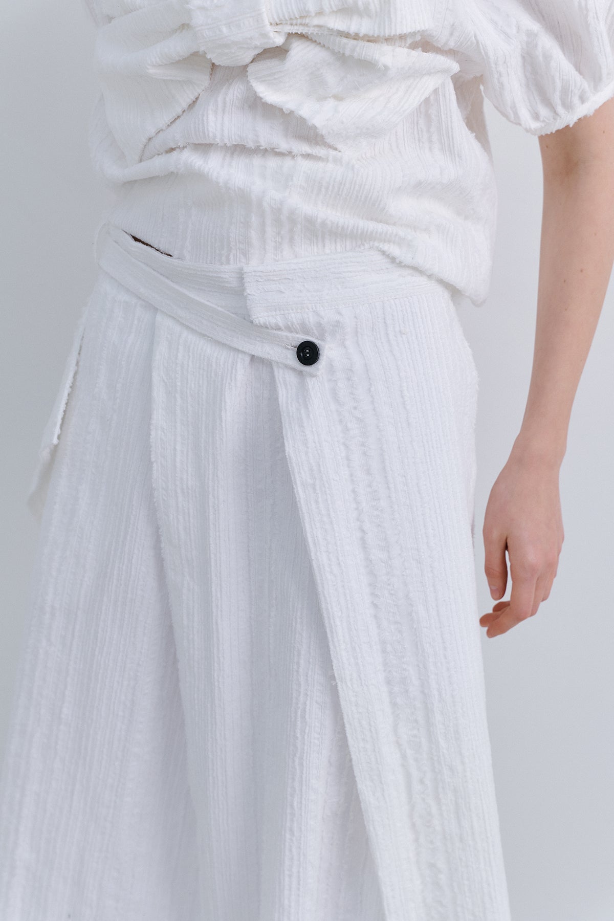 ORIGAMI WRAP SKIRT - WHITE