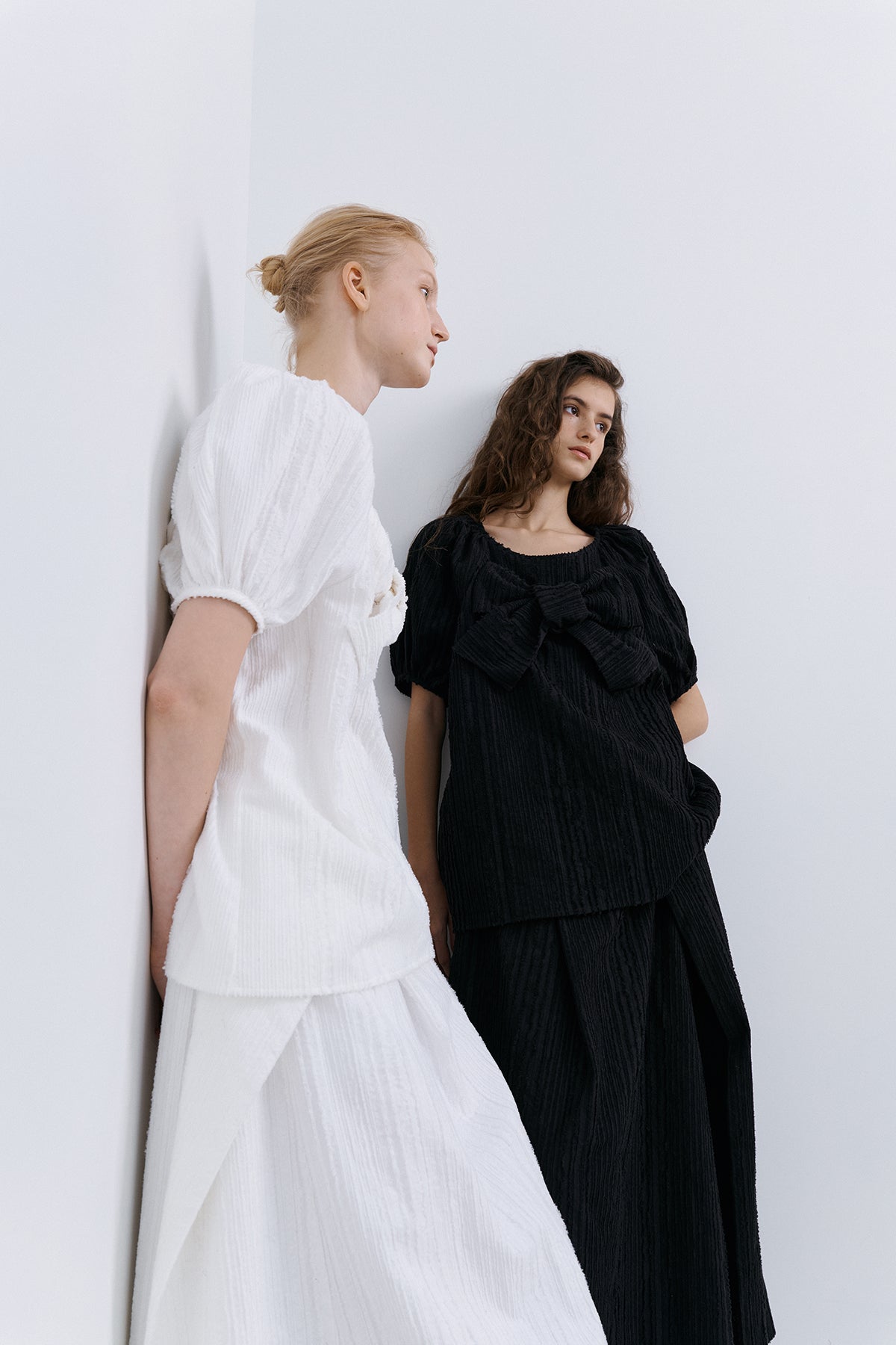 ORIGAMI WRAP SKIRT - WHITE
