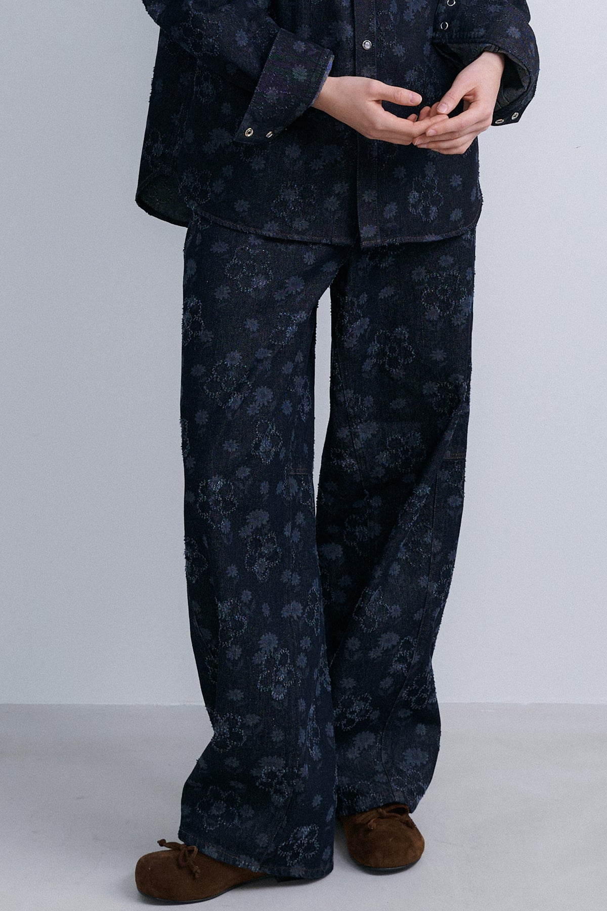 FLOWER DENIM - NAVY