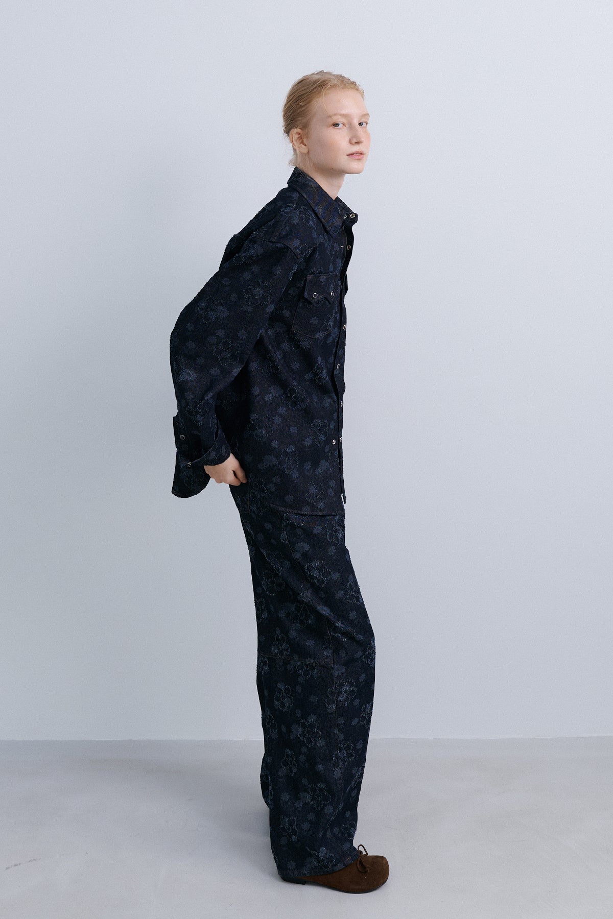 FLOWER DENIM - NAVY