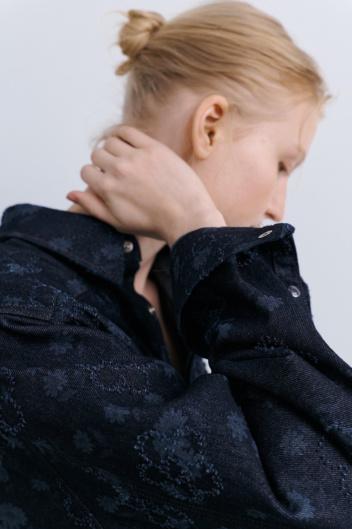 FLOWER WESTERN SHIRT - NAVY