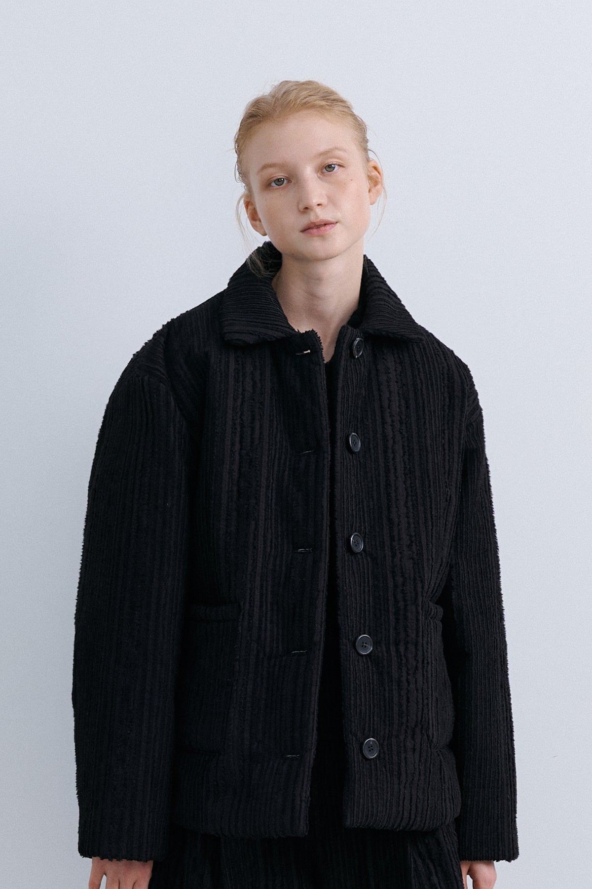ORIGAMI QUILTED JACKET - BLACK