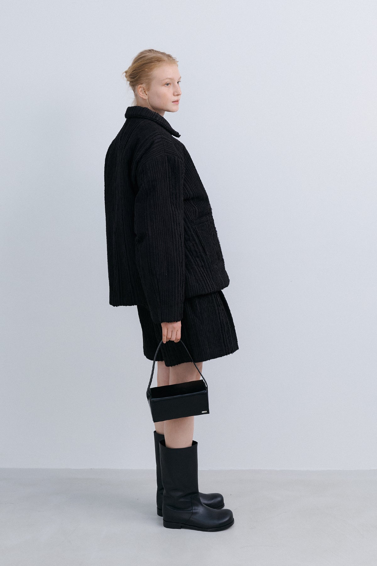 ORIGAMI QUILTED JACKET - BLACK