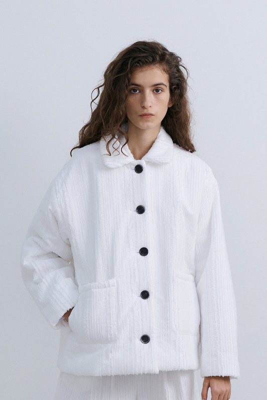 ORIGAMI QUILTED JACKET - WHITE