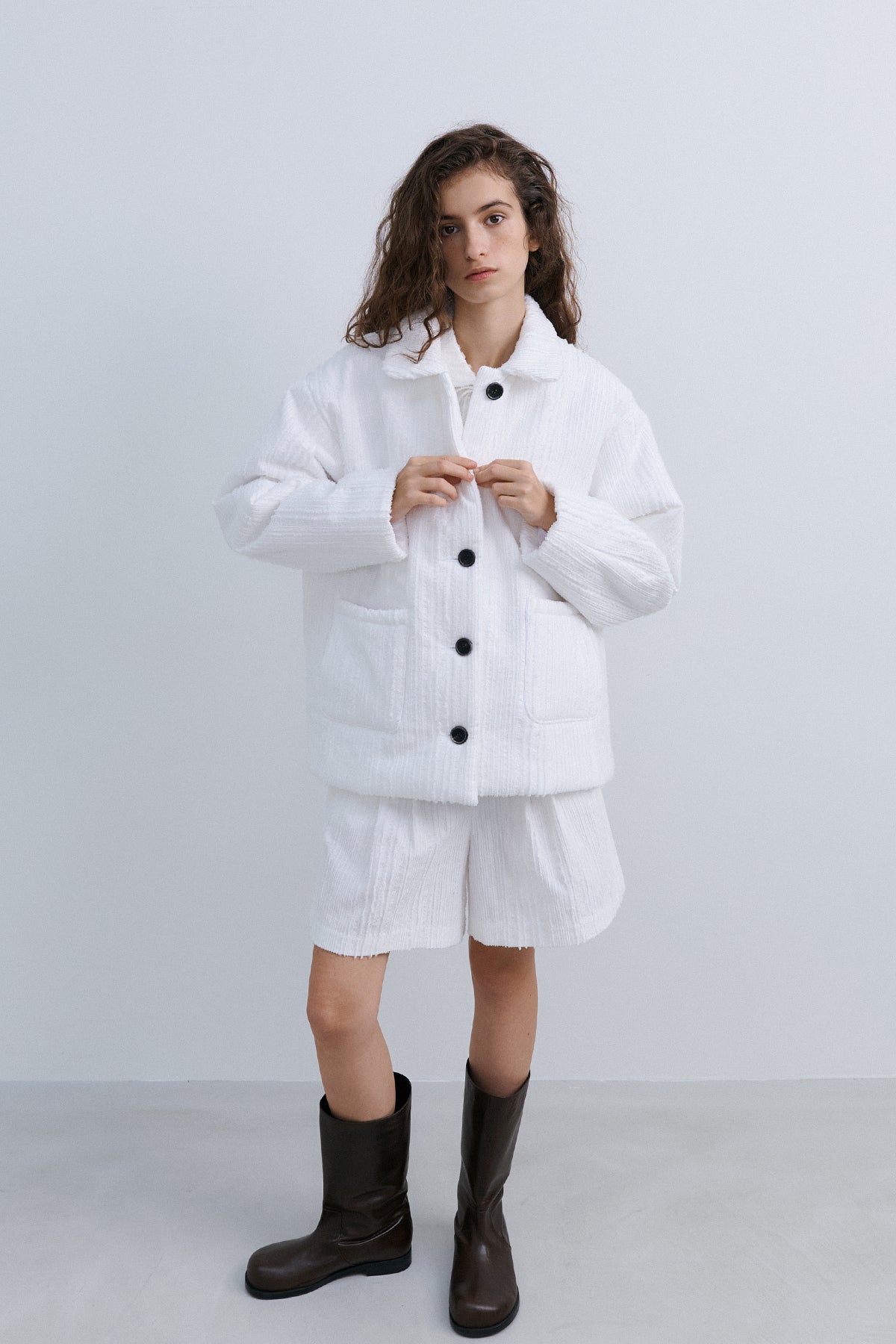 ORIGAMI QUILTED JACKET - WHITE