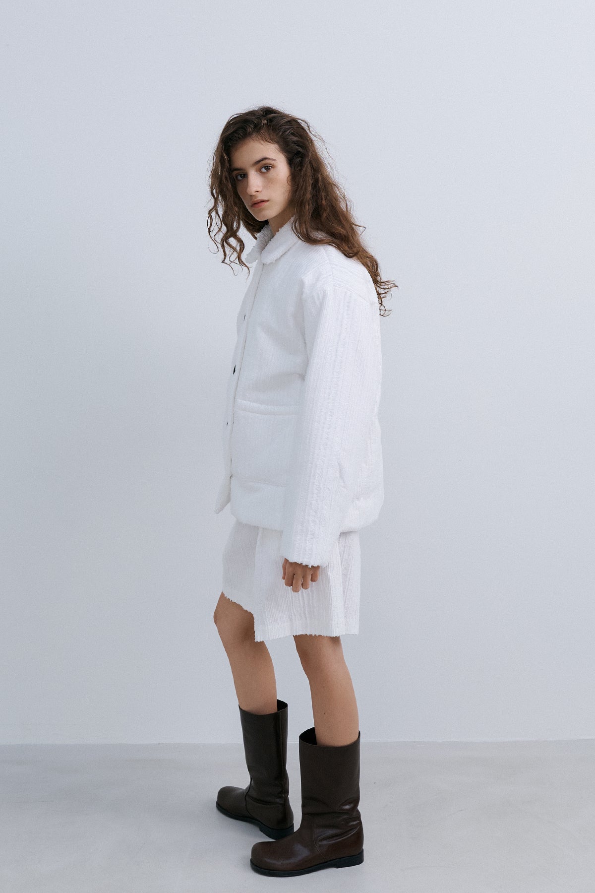 ORIGAMI QUILTED JACKET - WHITE