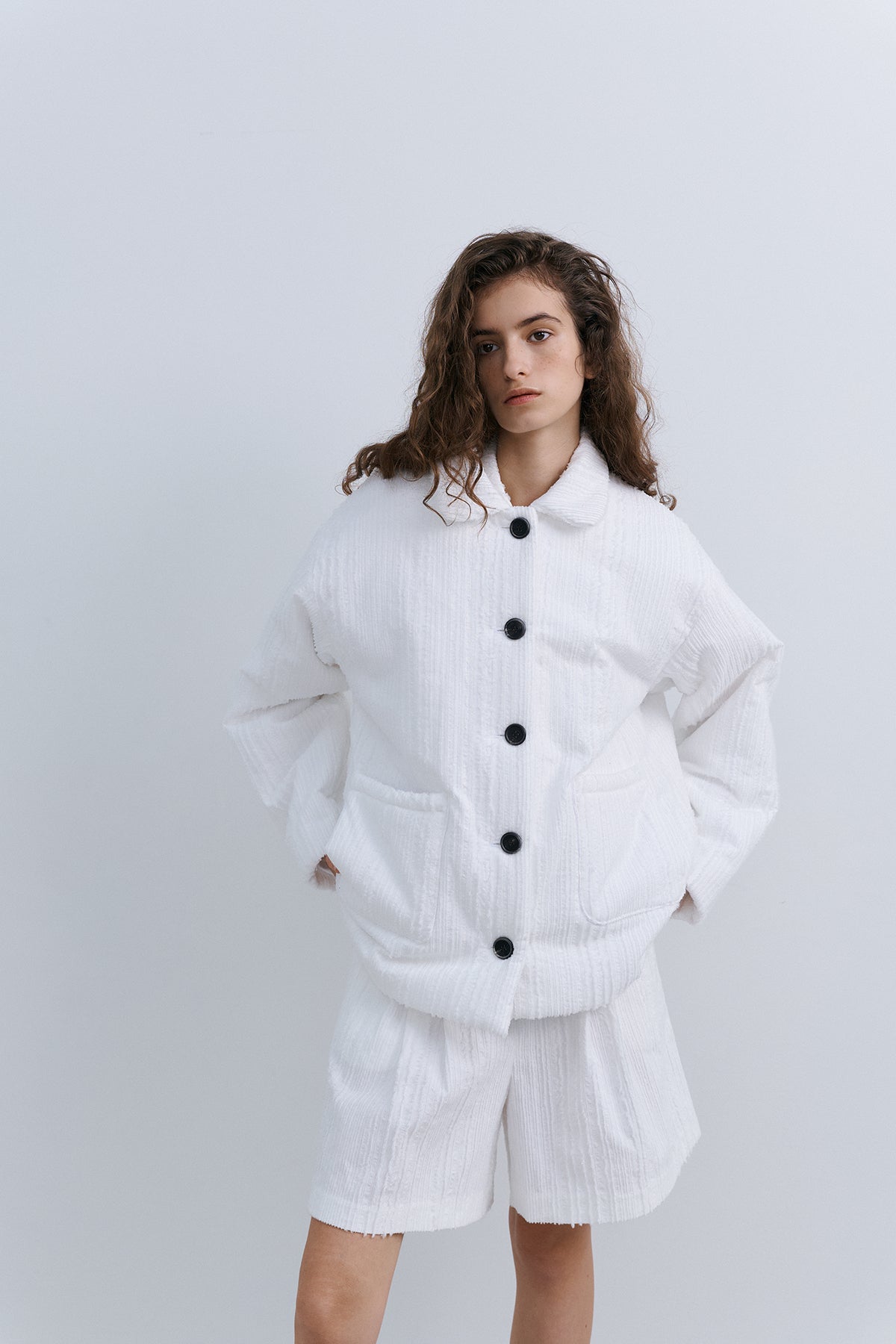 ORIGAMI QUILTED JACKET - WHITE