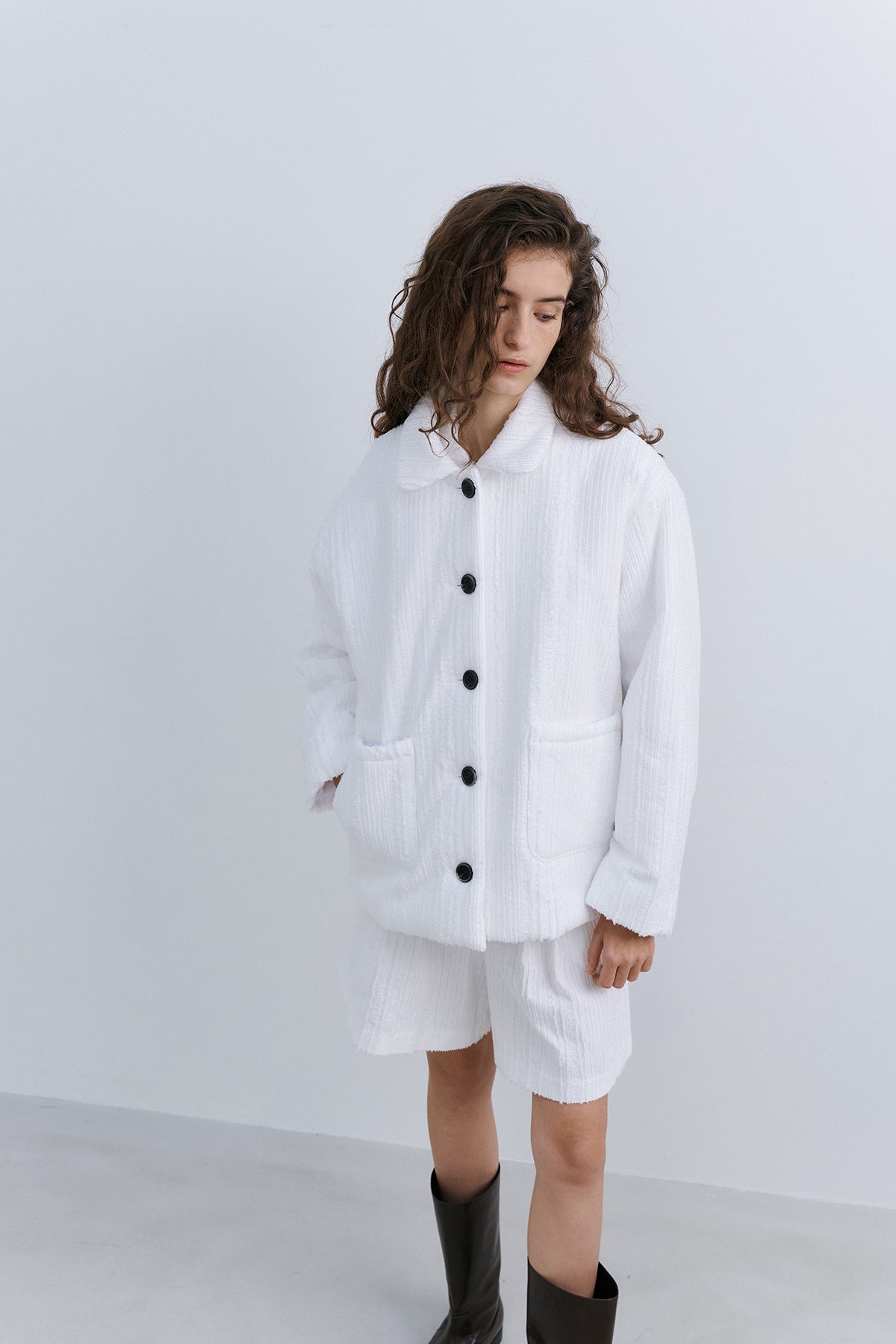 ORIGAMI QUILTED JACKET - WHITE