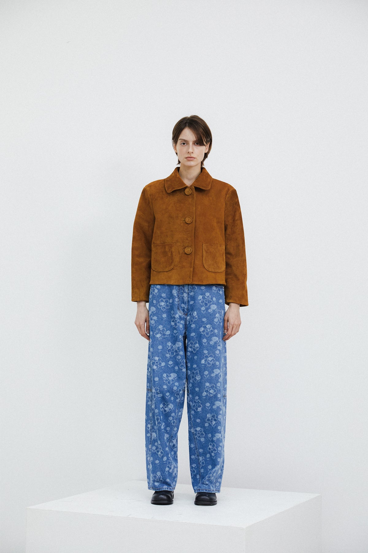 TULIP JACKET - SUEDE CAMEL