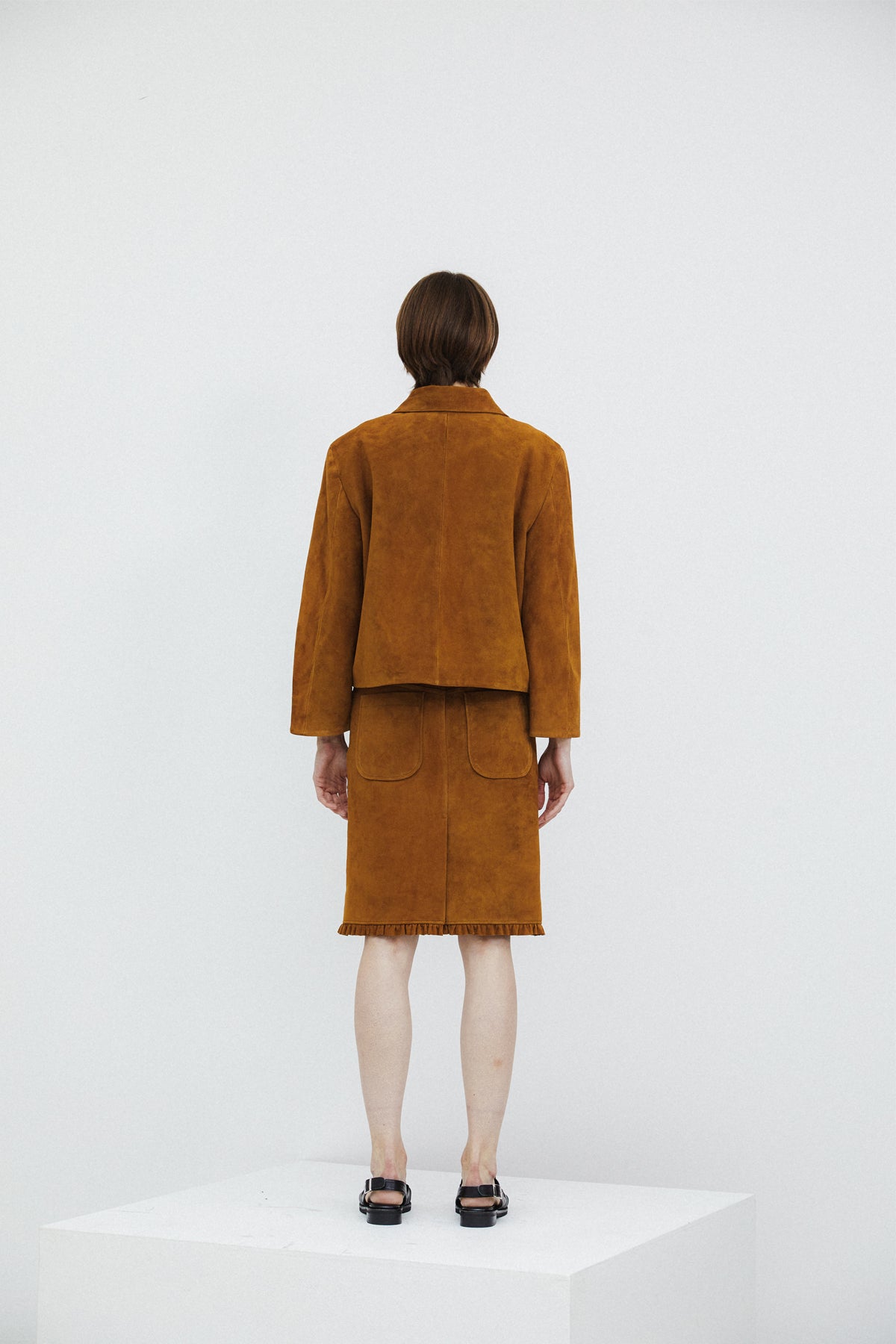 TULIP JACKET - SUEDE CAMEL