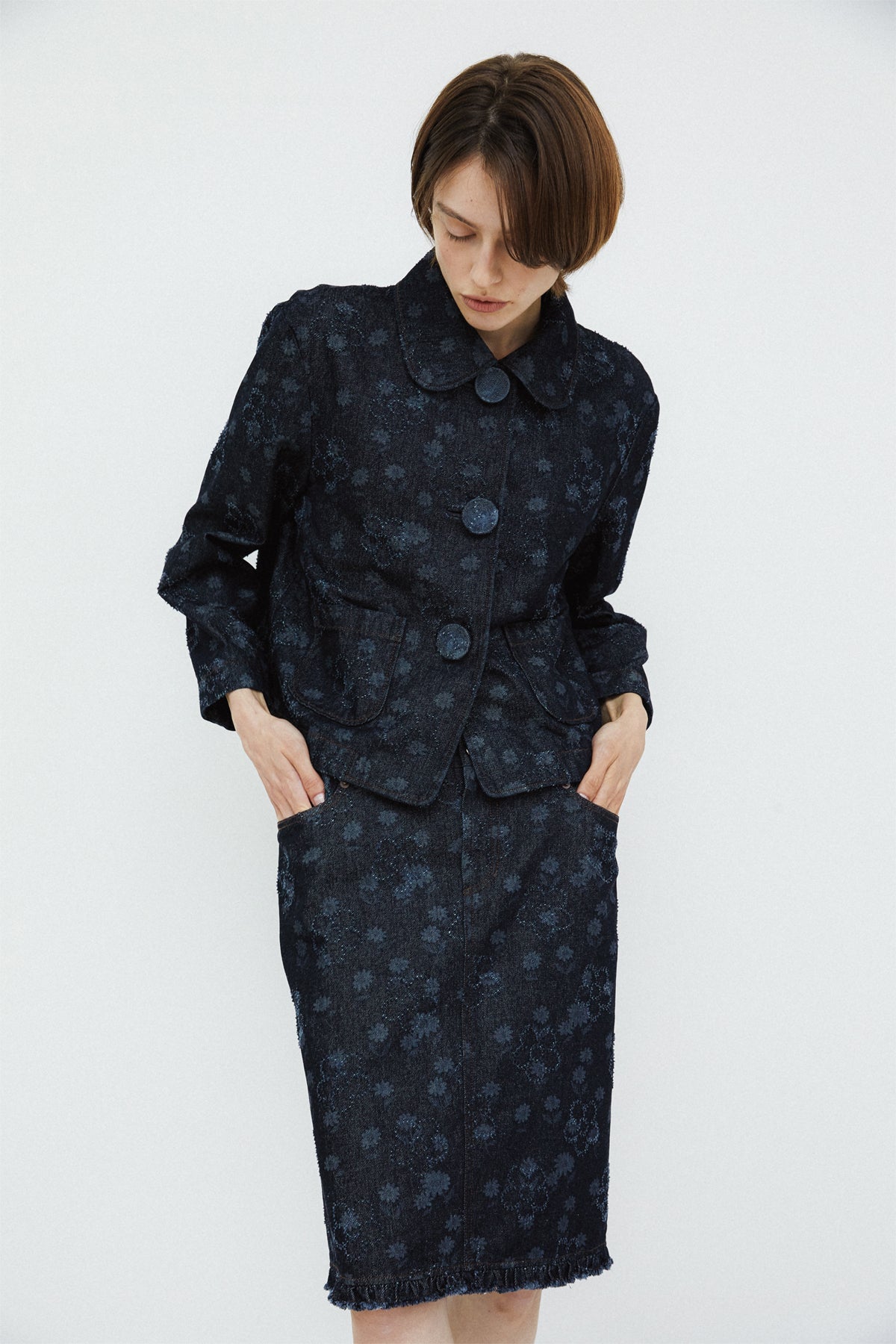 TULIP JACKET - FLOWER DENIM