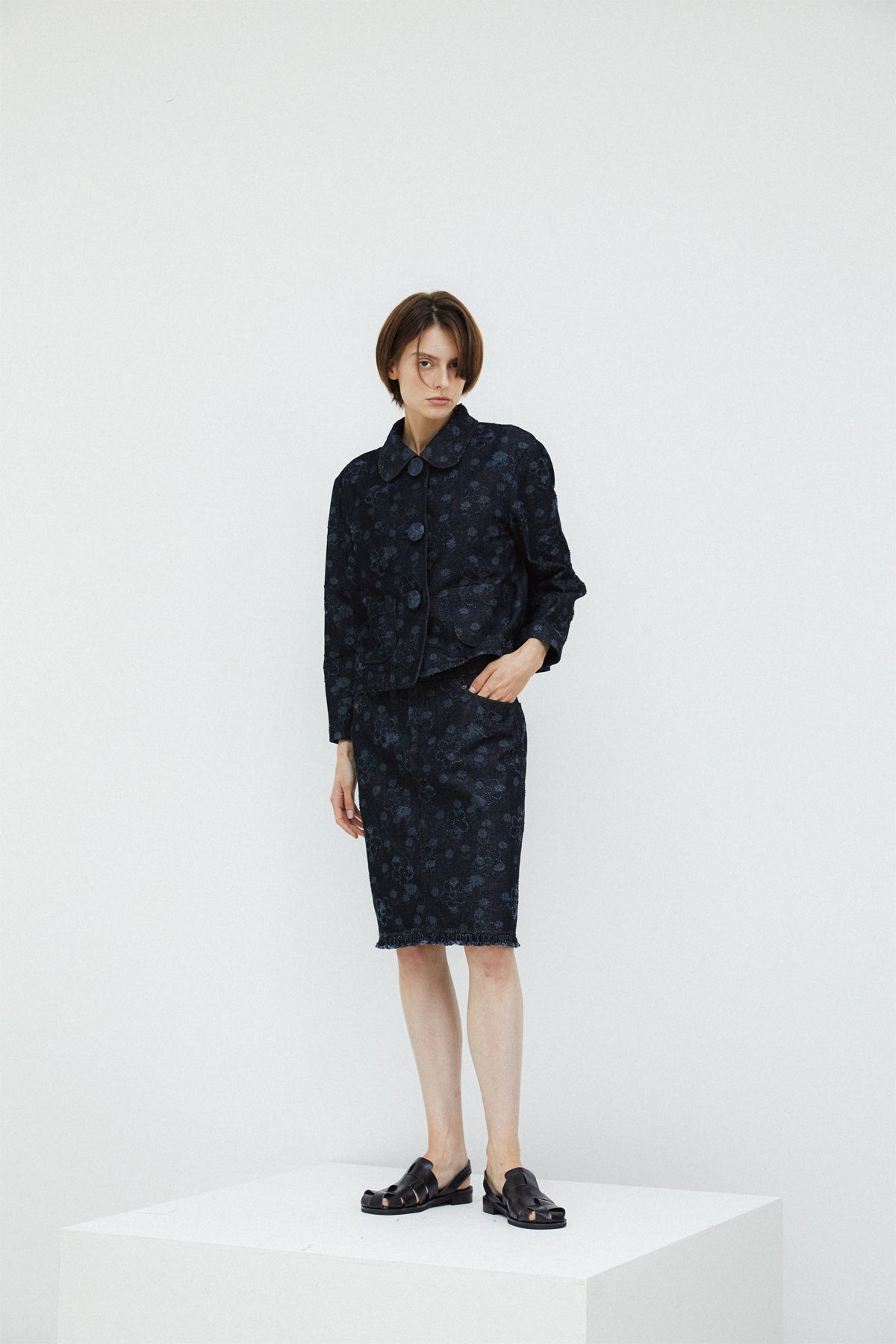 TULIP JACKET - FLOWER DENIM