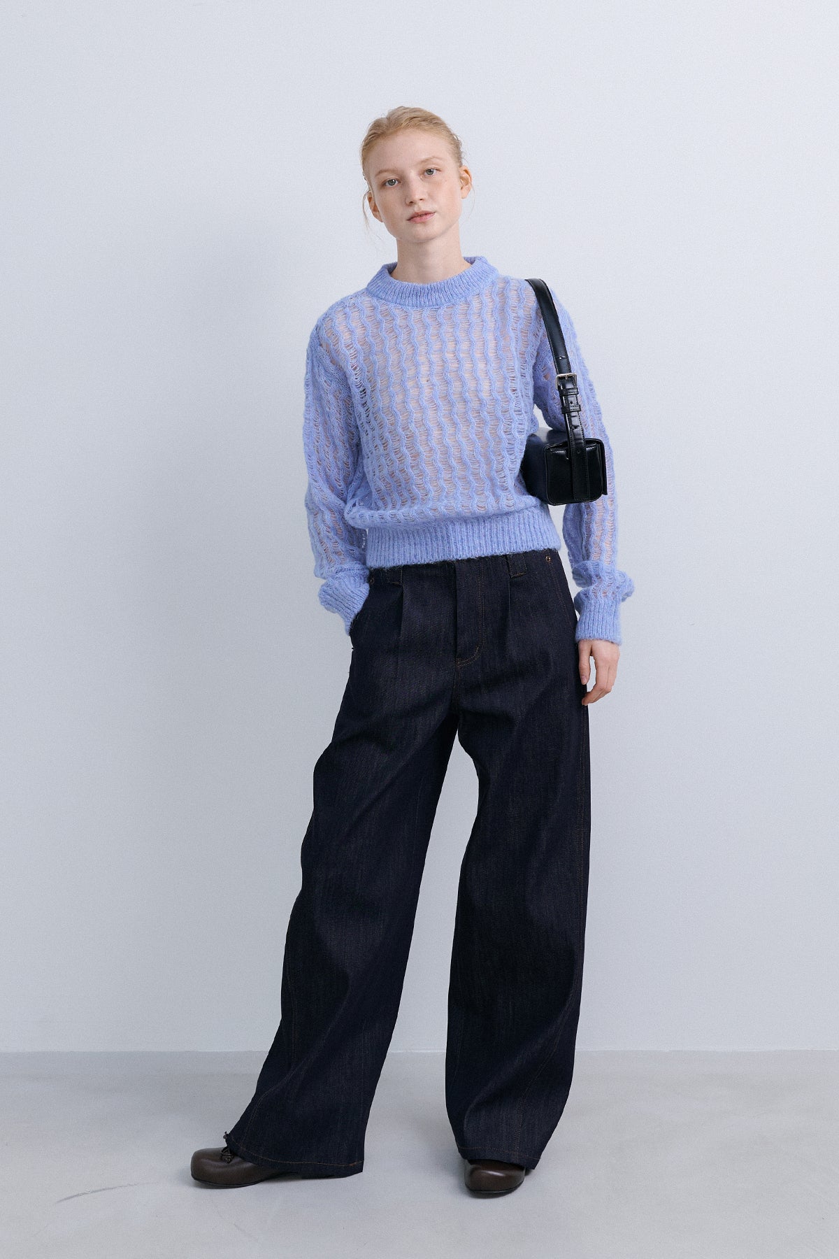 SUMMER WOOL COLOR KNIT - BLUE