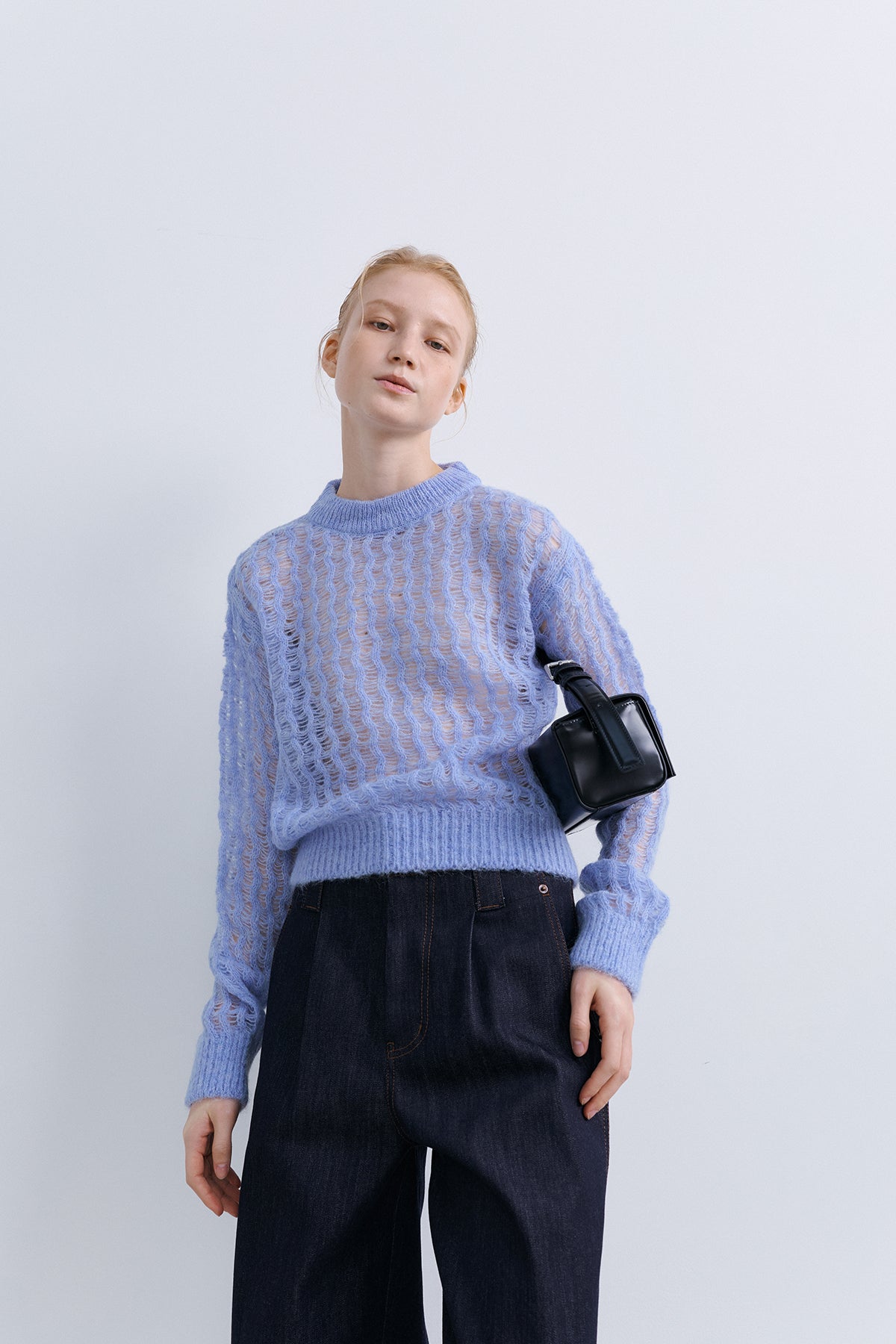 SUMMER WOOL COLOR KNIT - BLUE