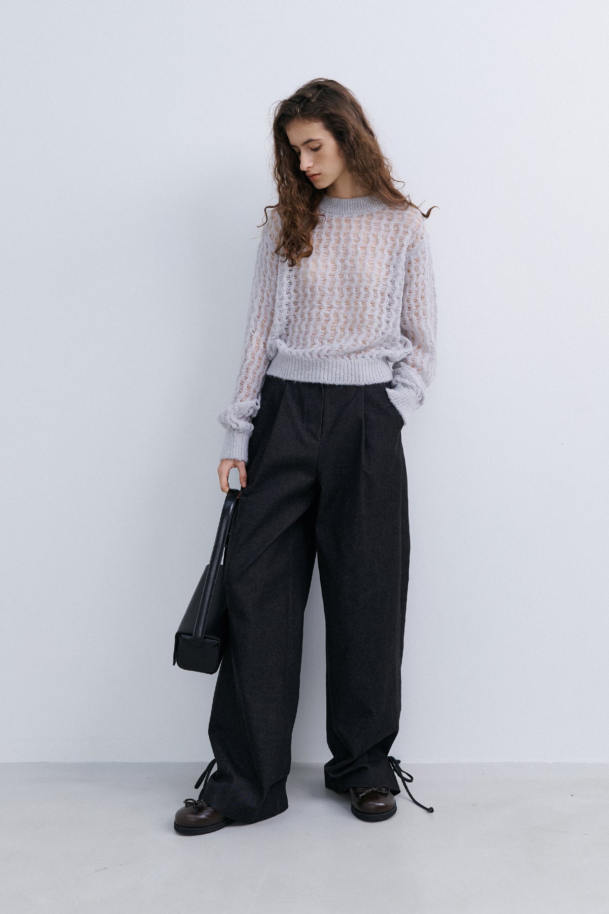 SUMMER WOOL COLOR KNIT - GREY