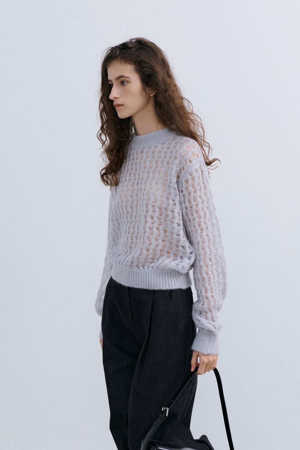 SUMMER WOOL COLOR KNIT - GREY
