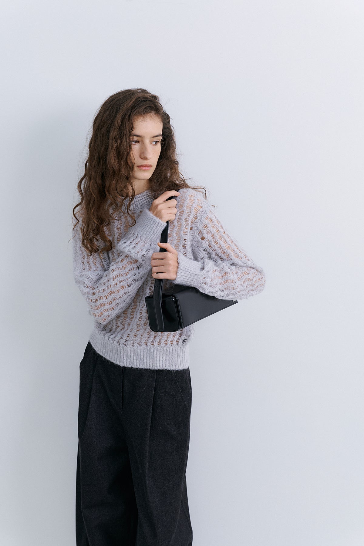 SUMMER WOOL COLOR KNIT - GREY