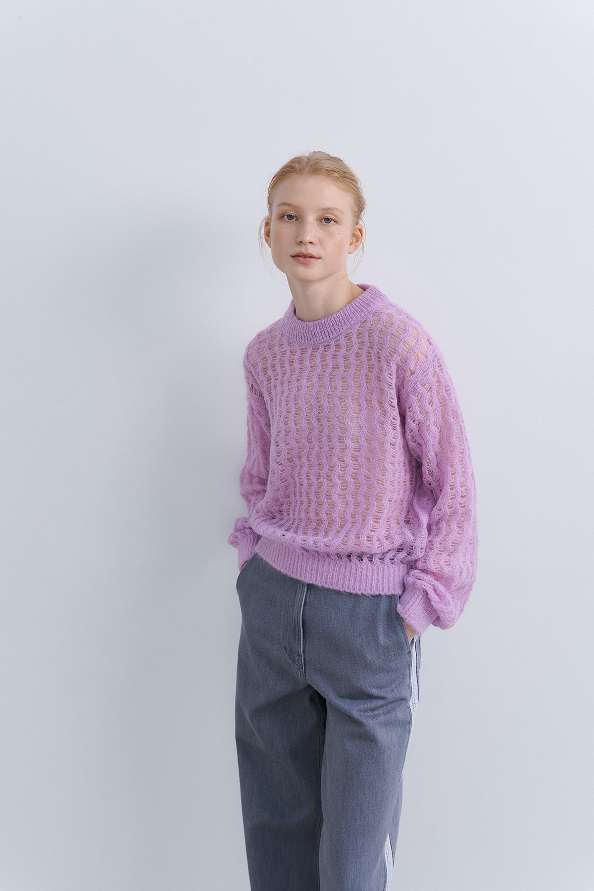 SUMMER WOOL COLOR KNIT - PURPLE