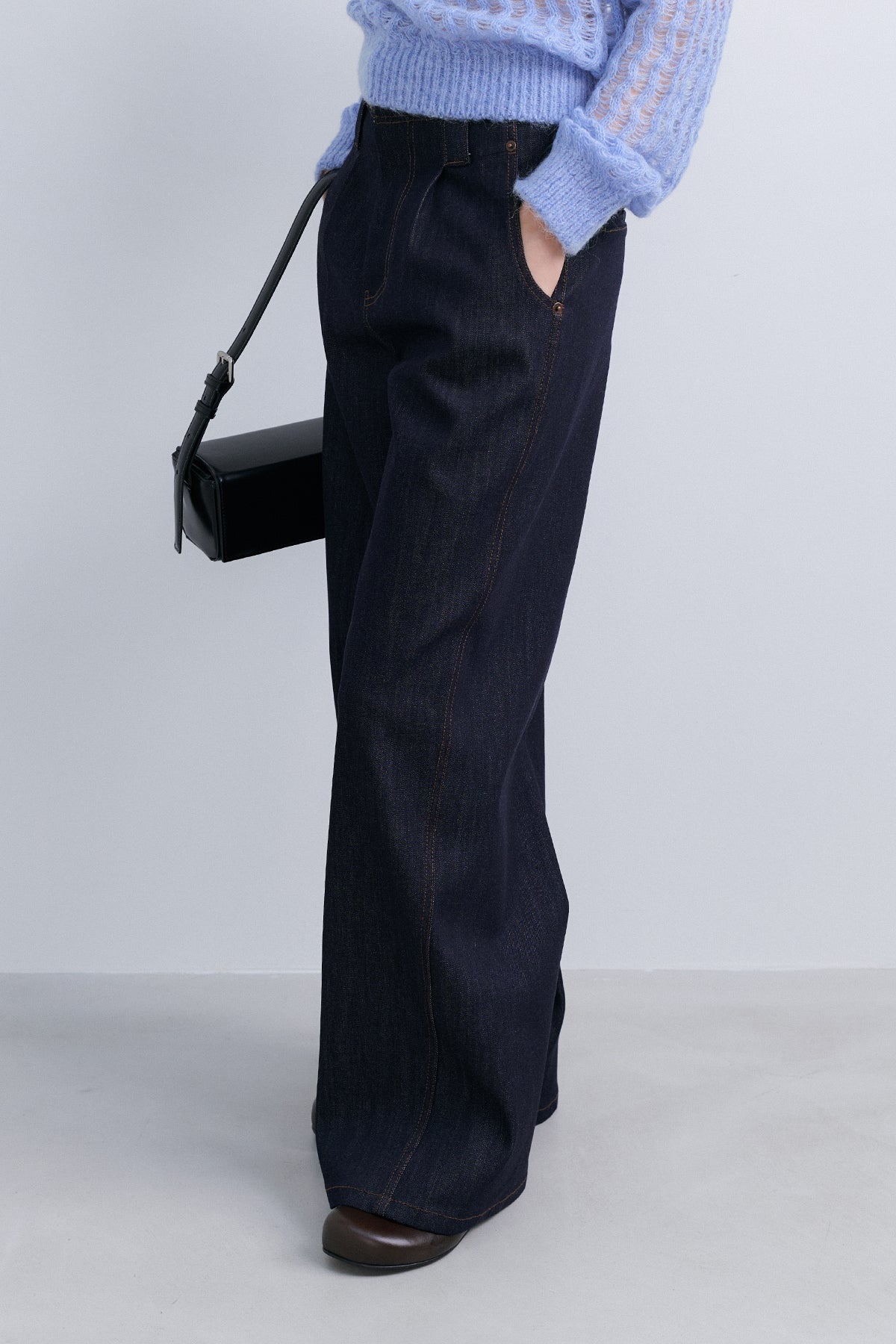 STITCHED PANTS - NAVY