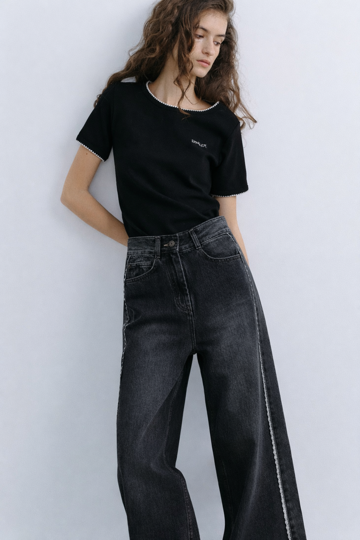 DENIM LACEBOUND - BLACK