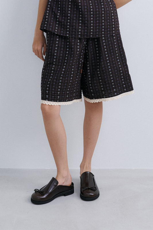 LACED HALF PT - BROWN