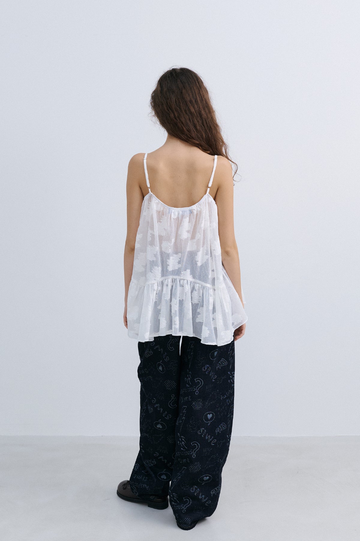LEAF VEST BLOUSE - IVORY