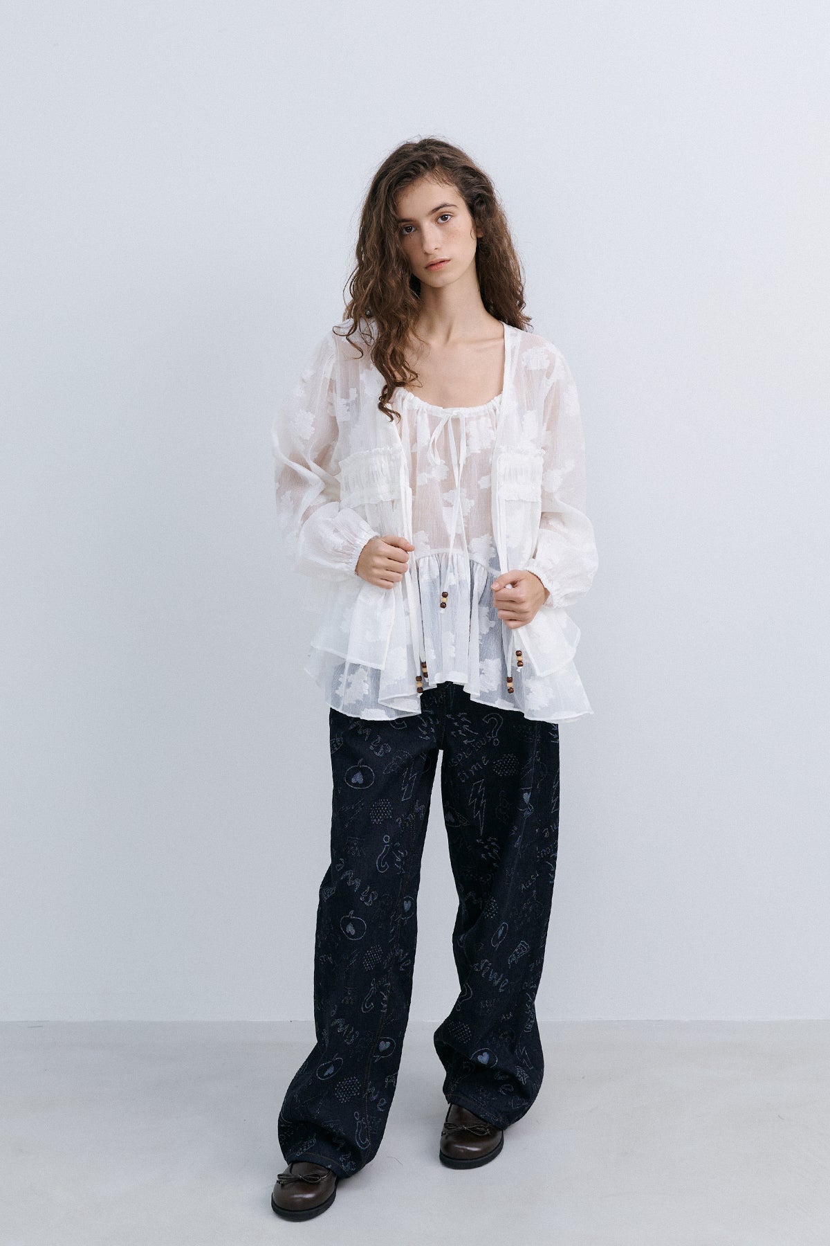 LEAF CARDIGAN - IVORY