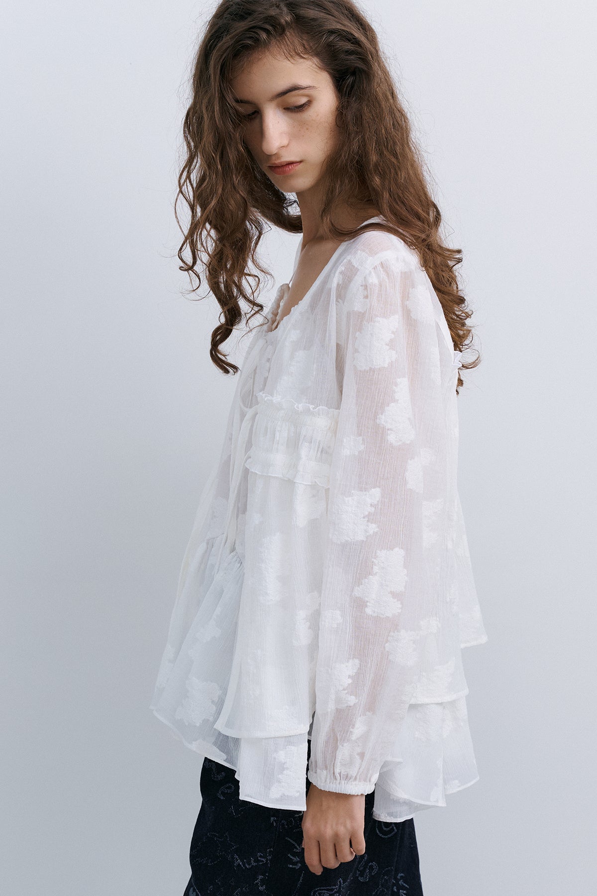 LEAF CARDIGAN - IVORY