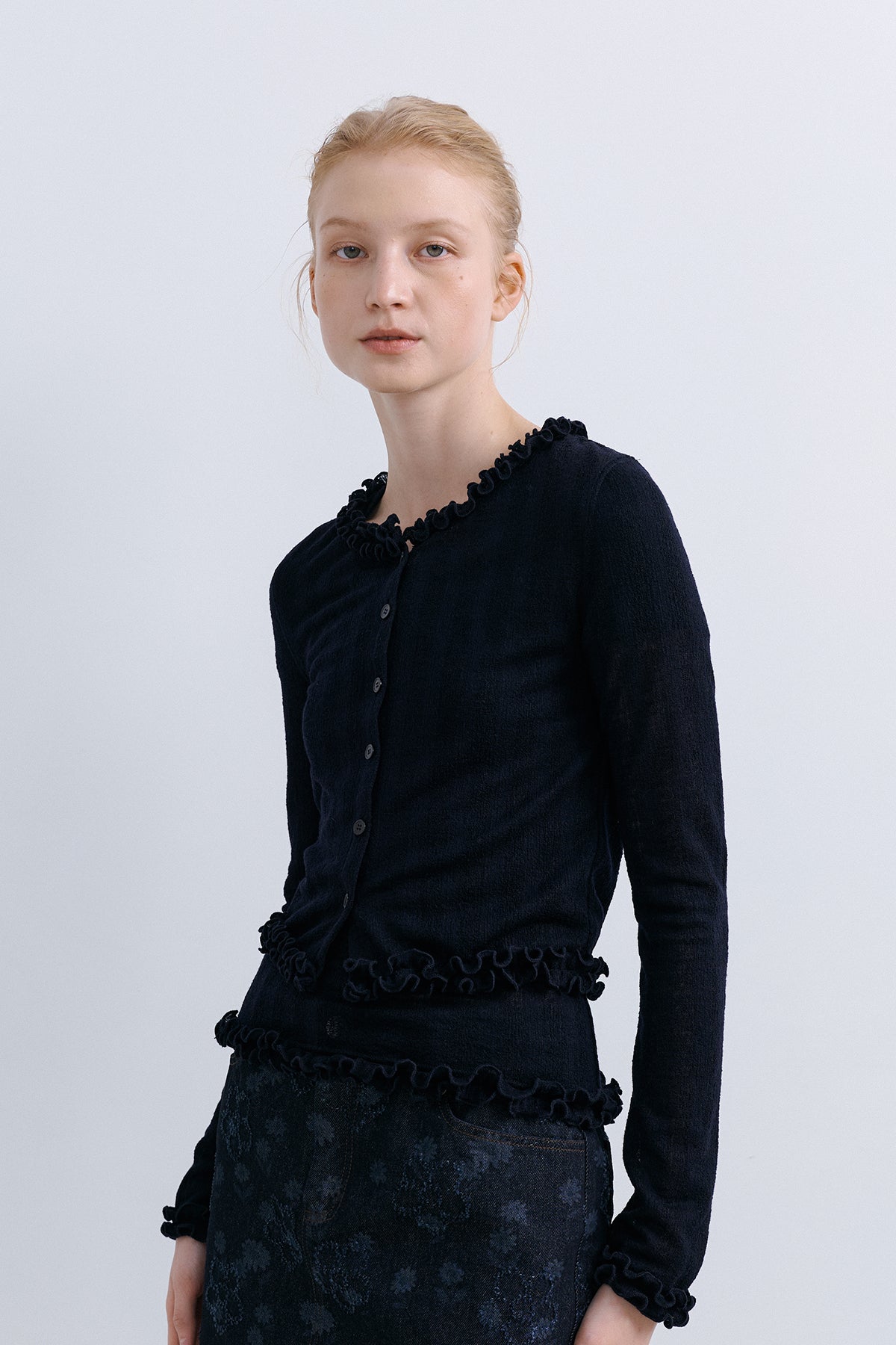 TAKISADA' WOOL CARDIGAN - NAVY