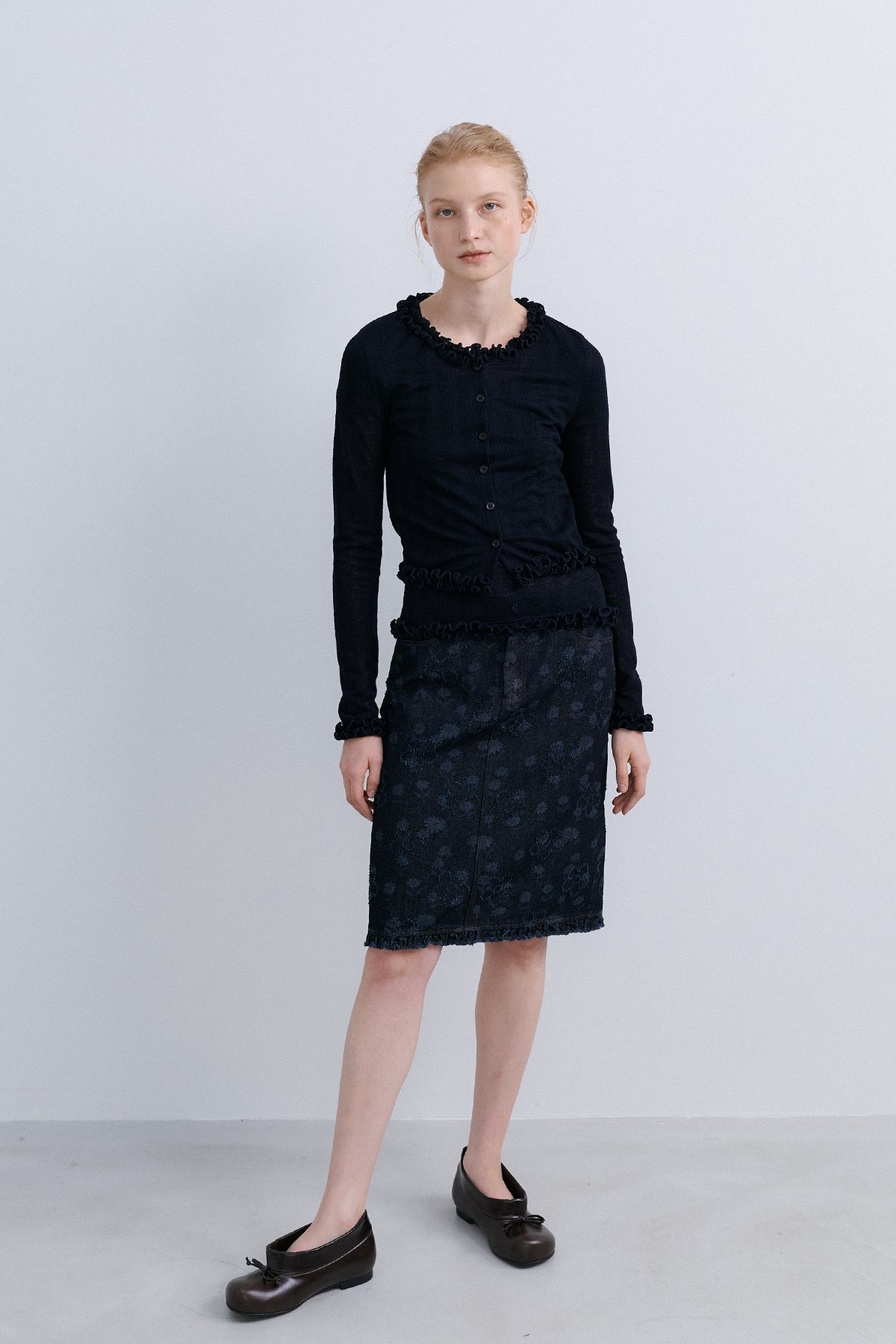 TAKISADA' WOOL CARDIGAN - NAVY