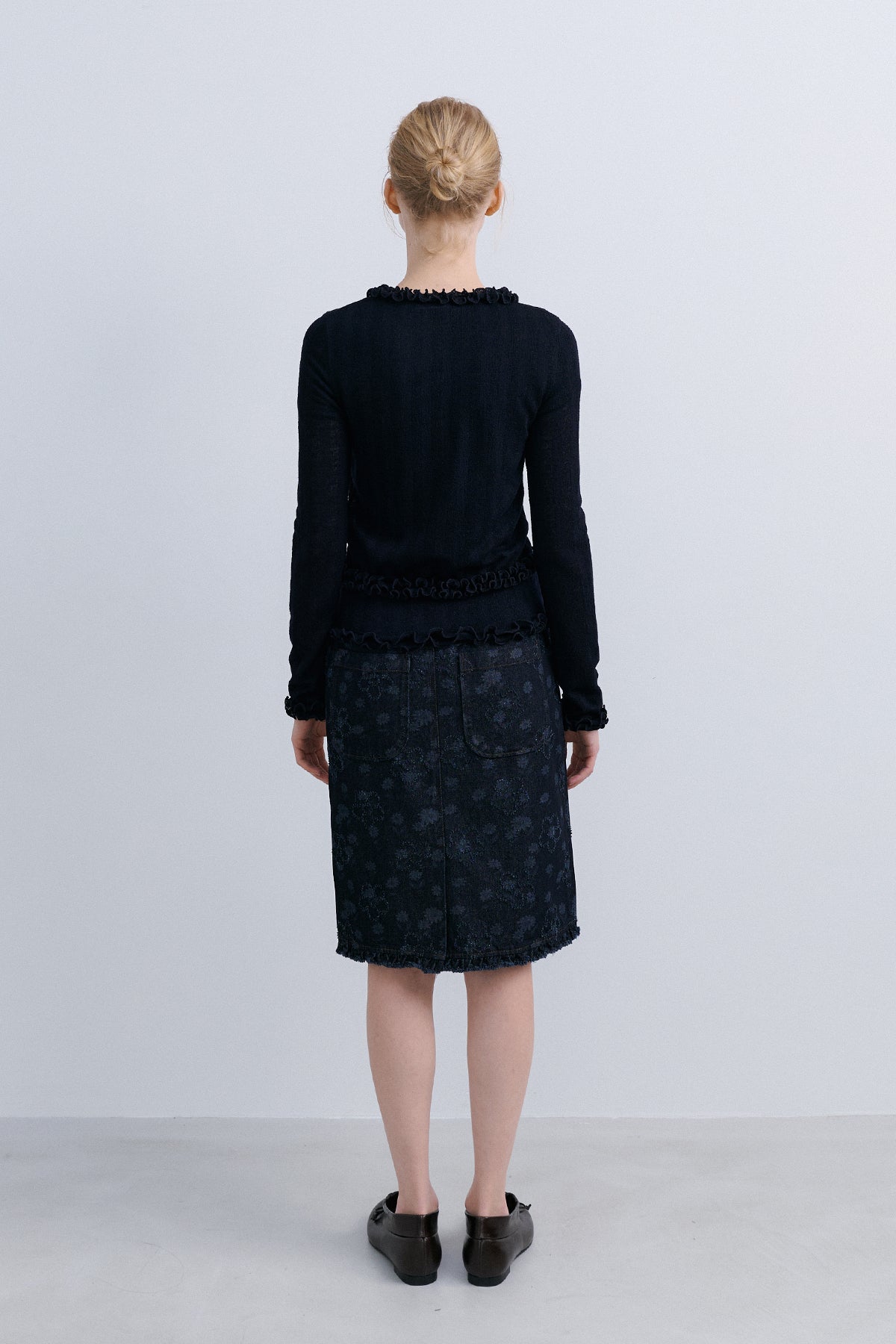 TAKISADA' WOOL CARDIGAN - NAVY