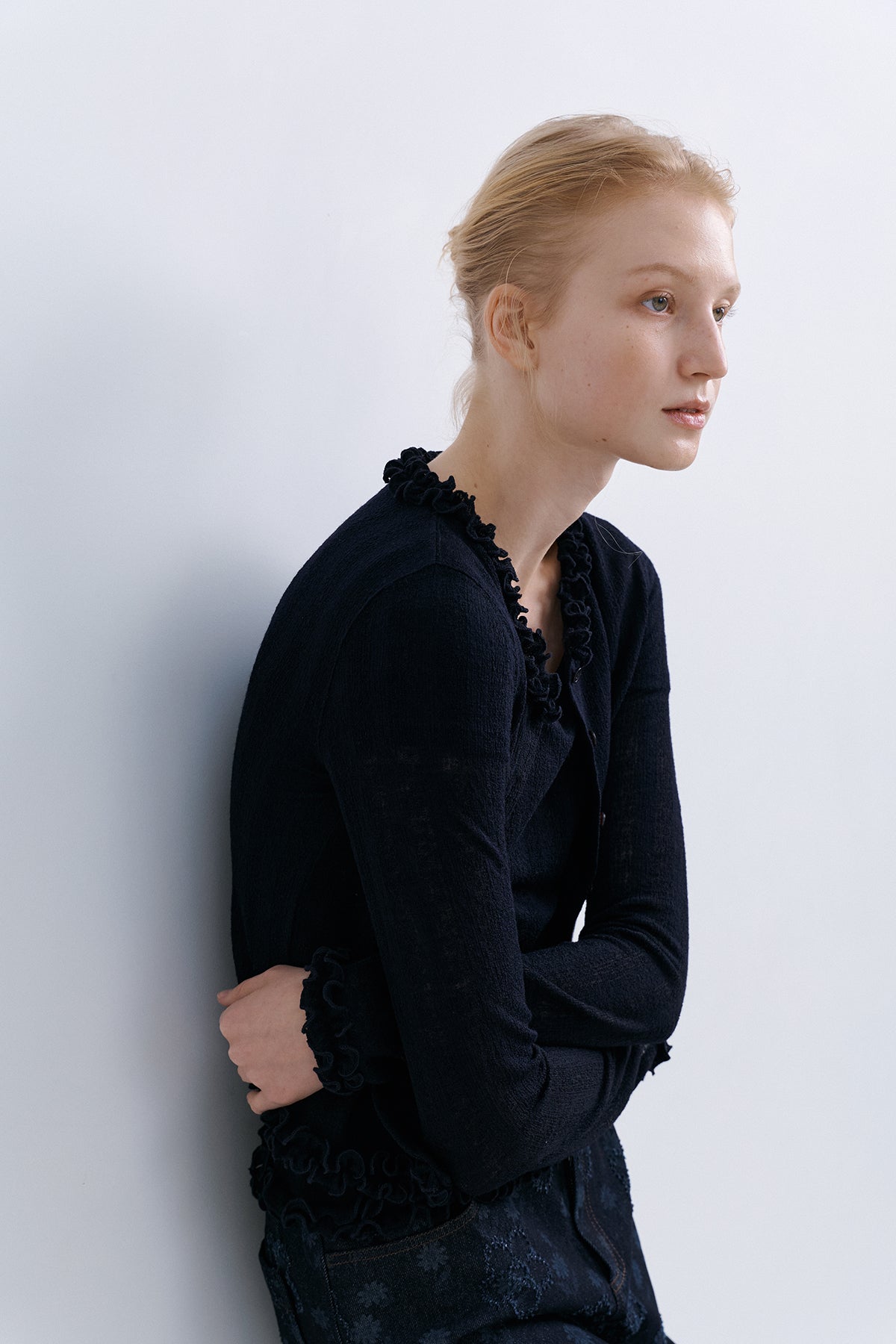 TAKISADA' WOOL CARDIGAN - NAVY
