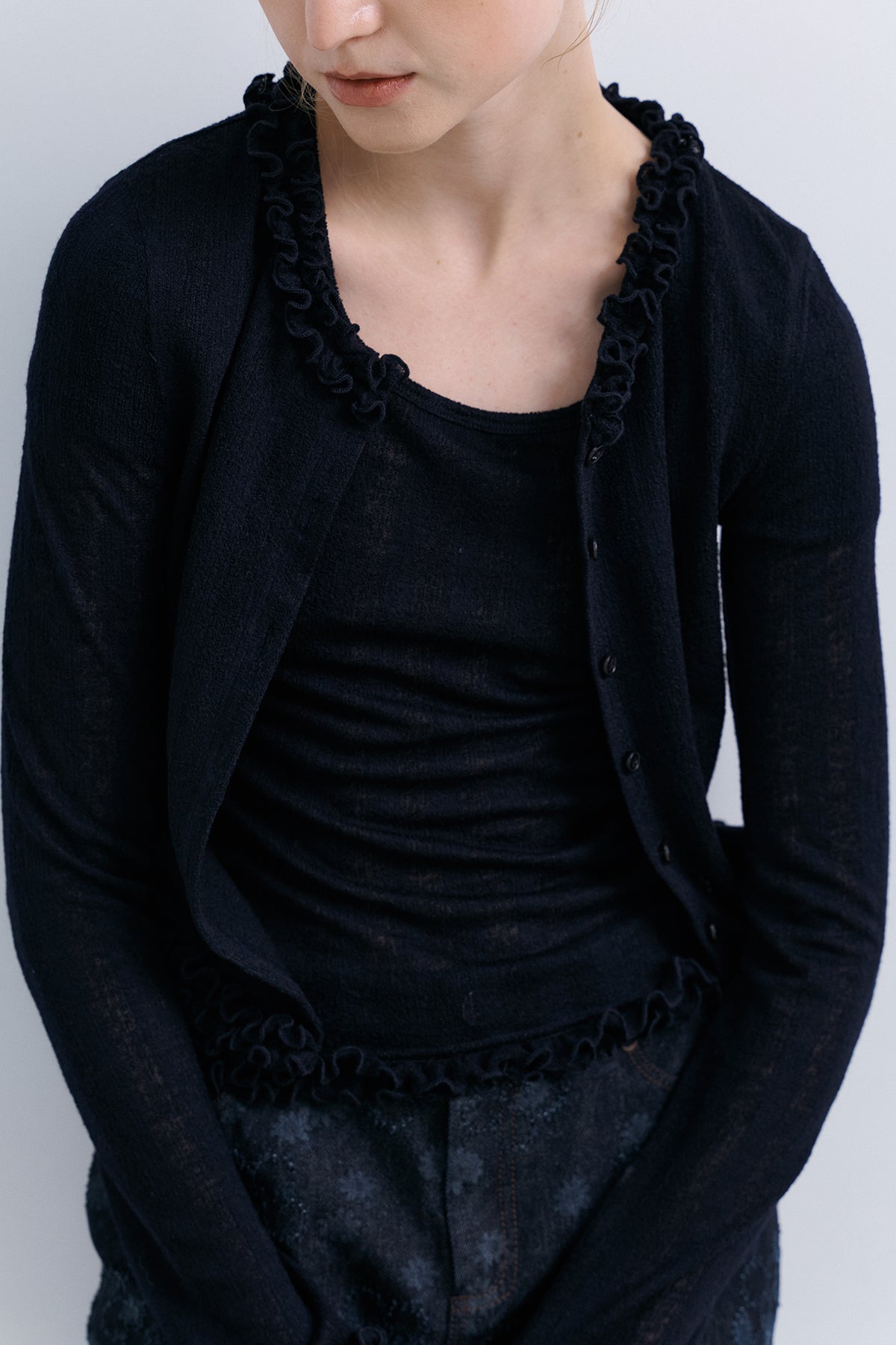 TAKISADA' WOOL CARDIGAN - NAVY