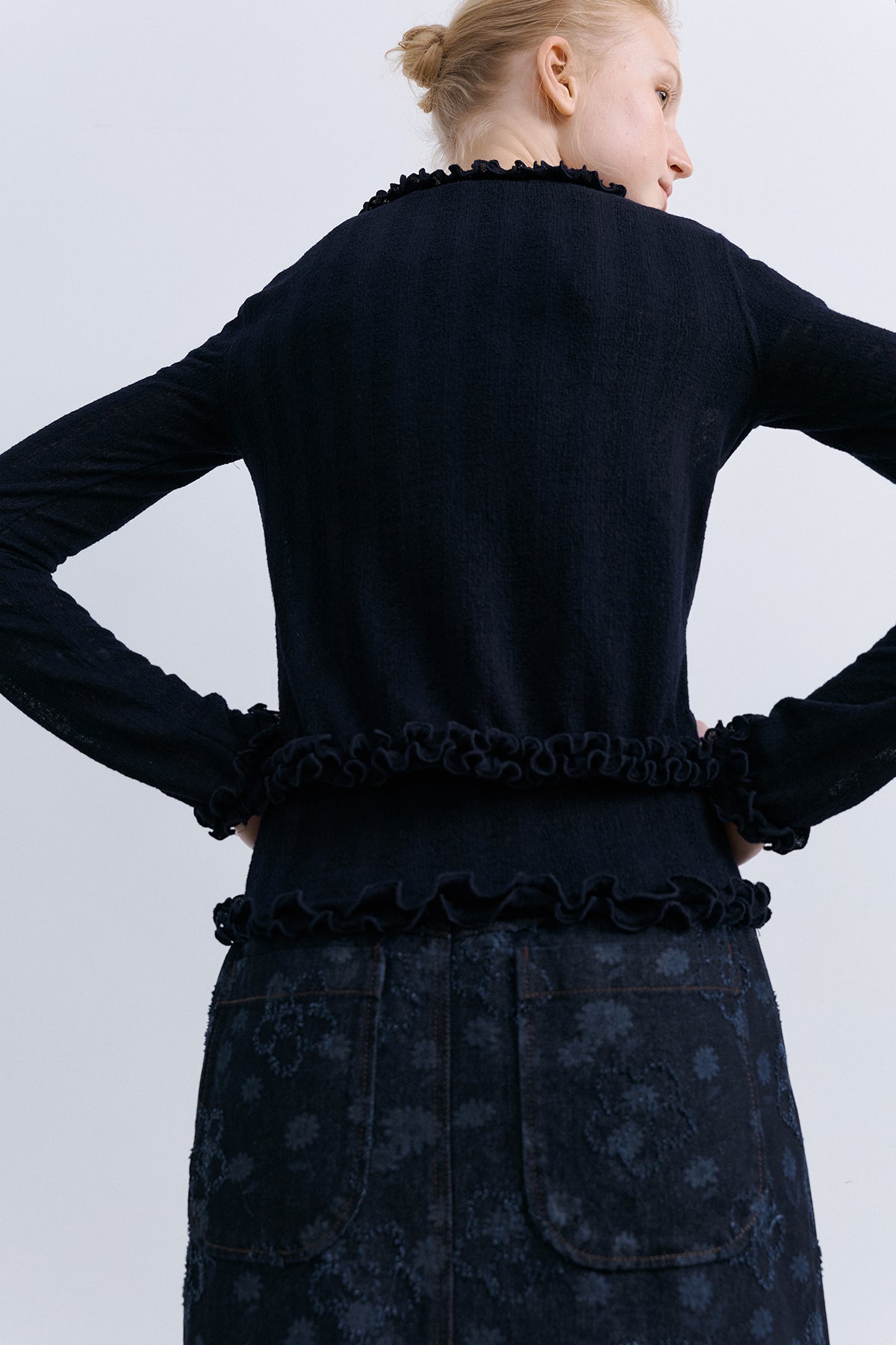 TAKISADA' WOOL CARDIGAN - NAVY