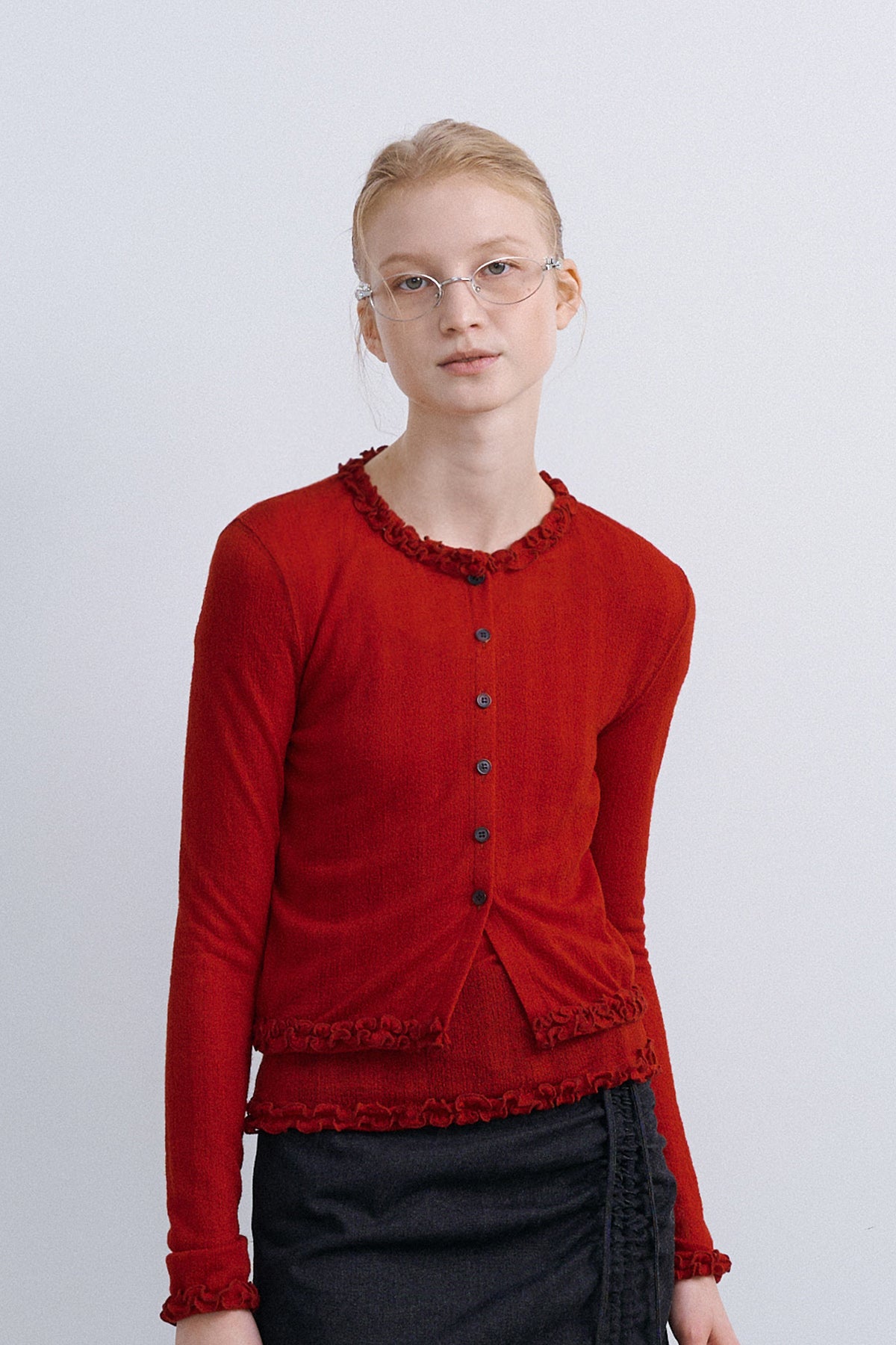 TAKISADA' WOOL CARDIGAN - RED