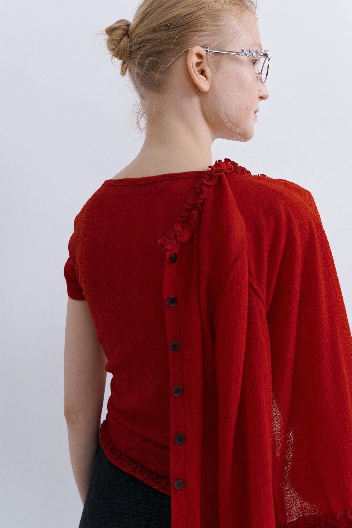 TAKISADA' WOOL CARDIGAN - RED