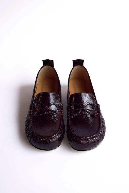 WRINKLED LOAFER TOE - BURGUNDY