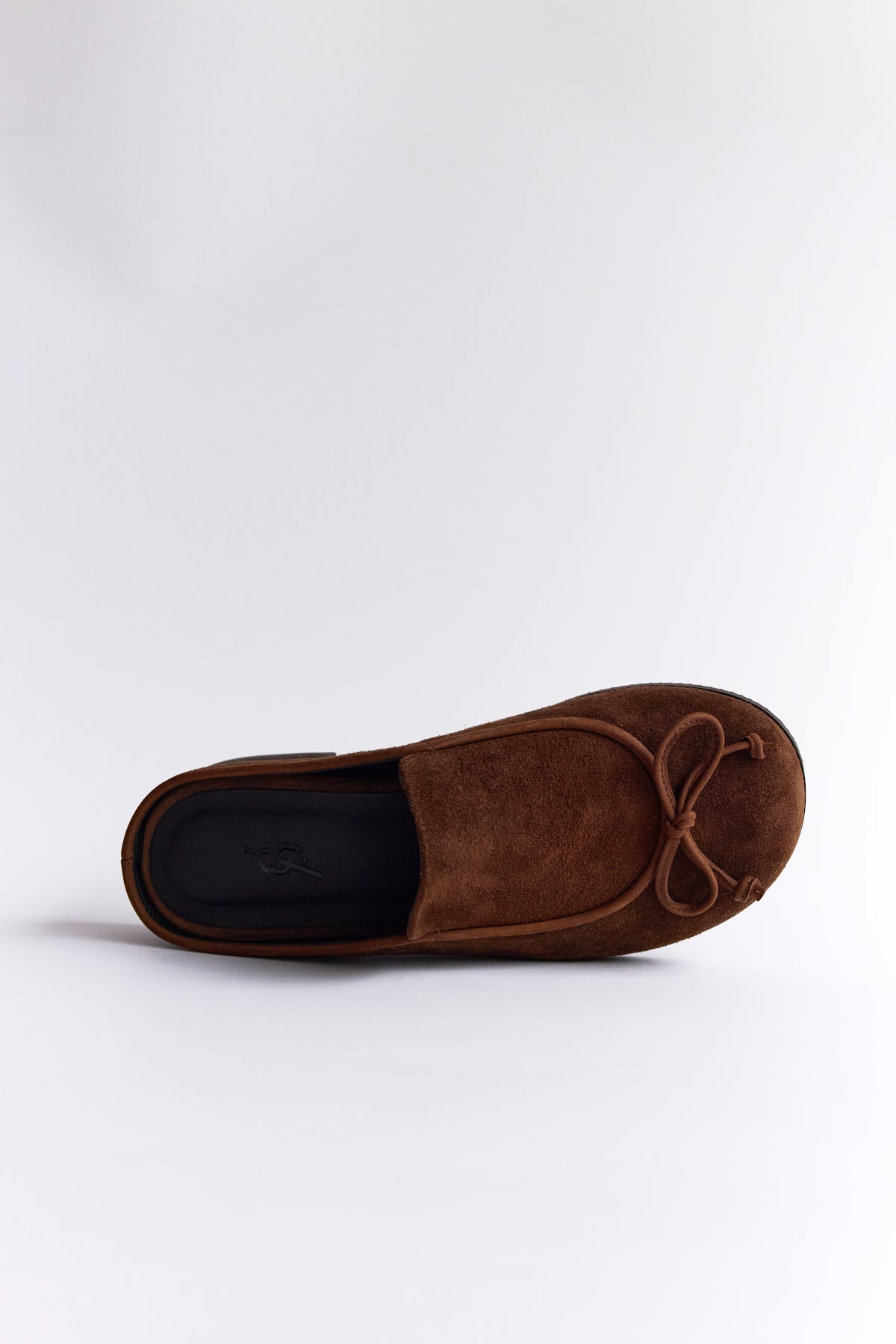 DUMPLING RIBBON MULE - SUEDE CAMEL